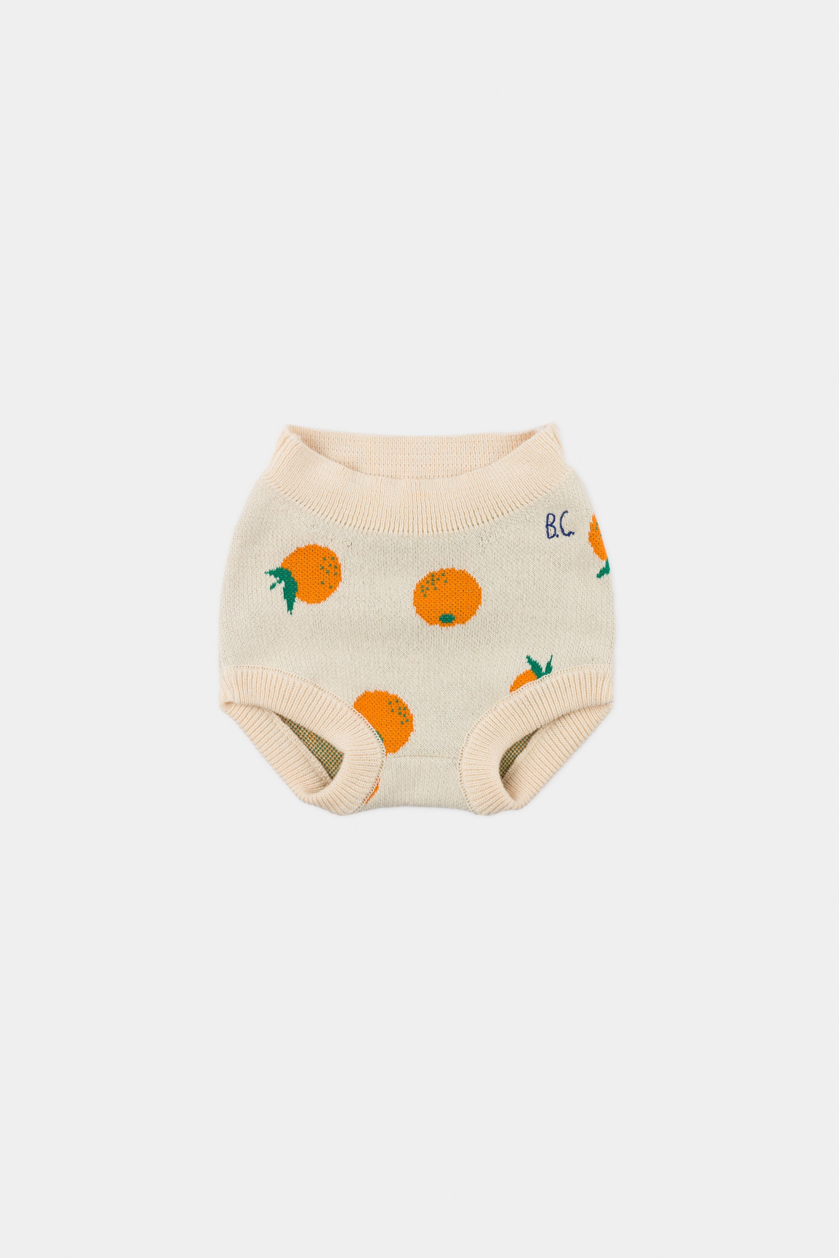 Baby Girls Rice White Oranges Cotton Shorts