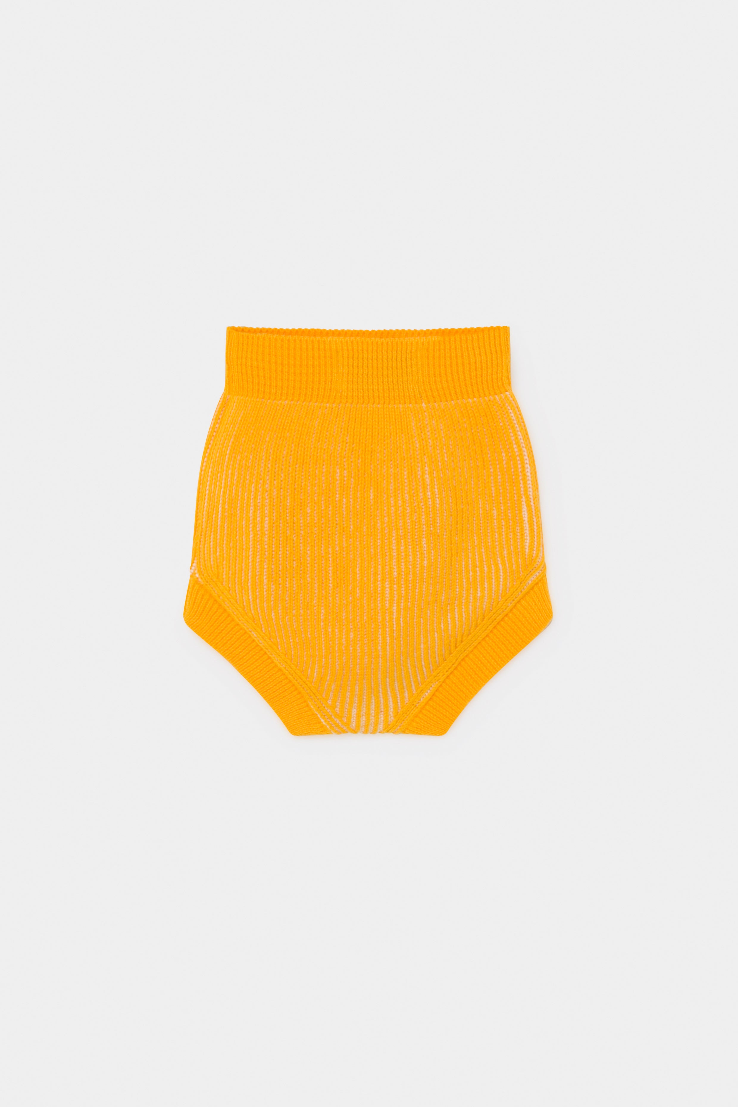Baby Girls Yellow Striped Knitted Shorts