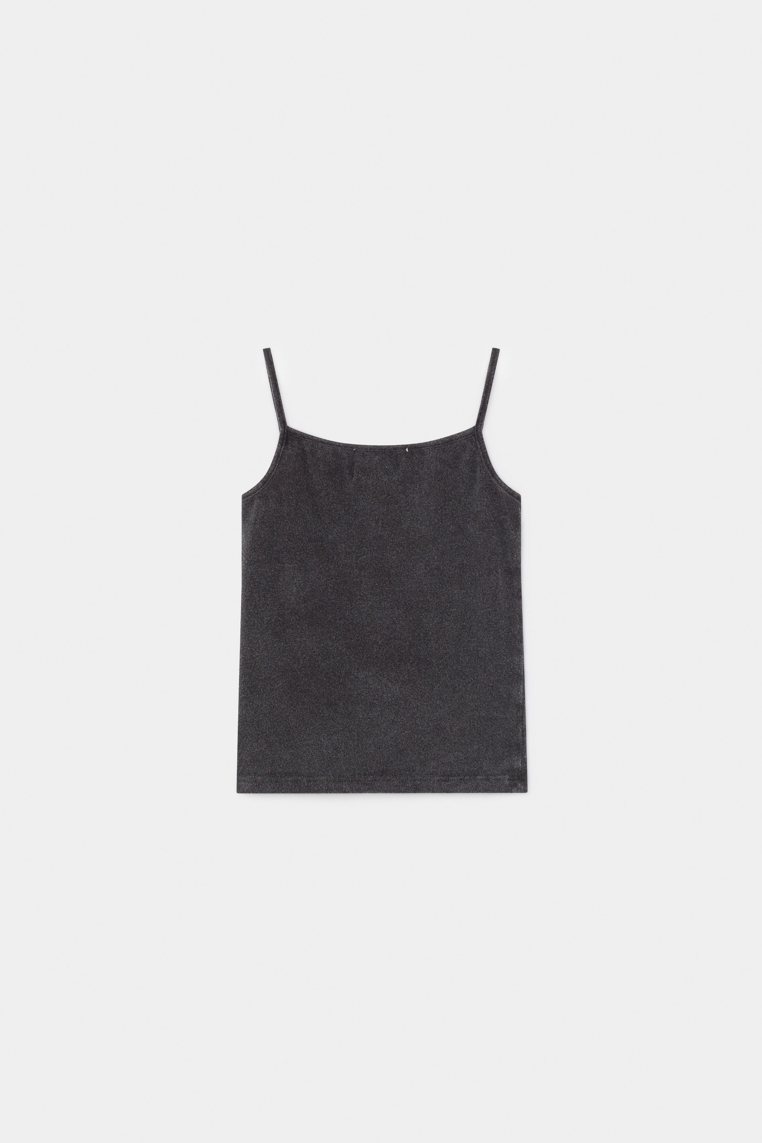 Girls Dark Grey Dancer Cotton Tank Top