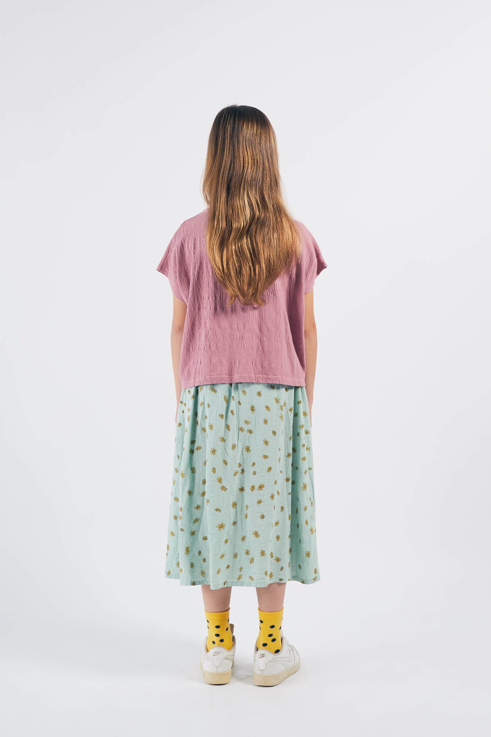 Girls Pink Bird Cotton T-shirt