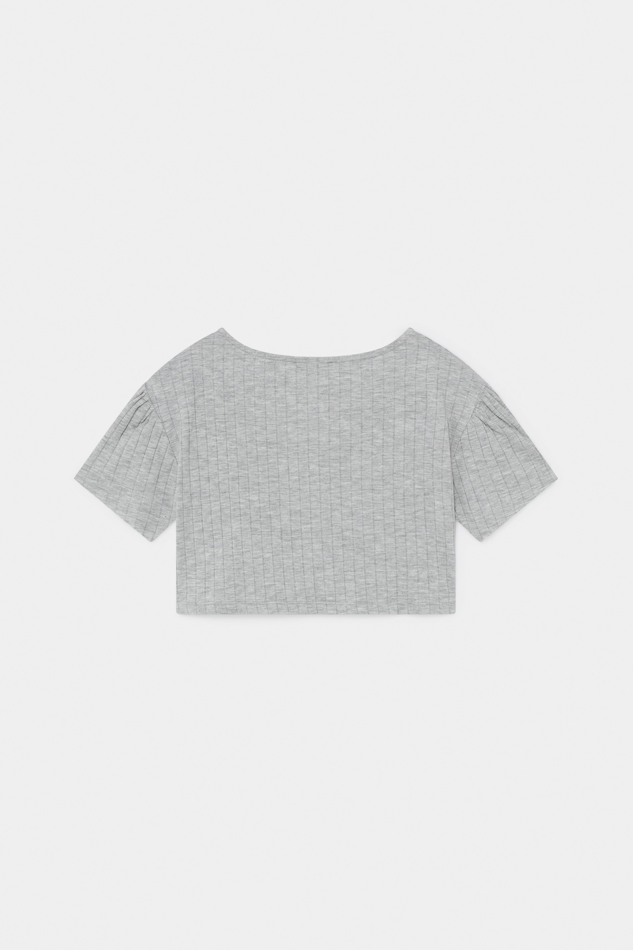 Girls Grey Dancer Cropped Top