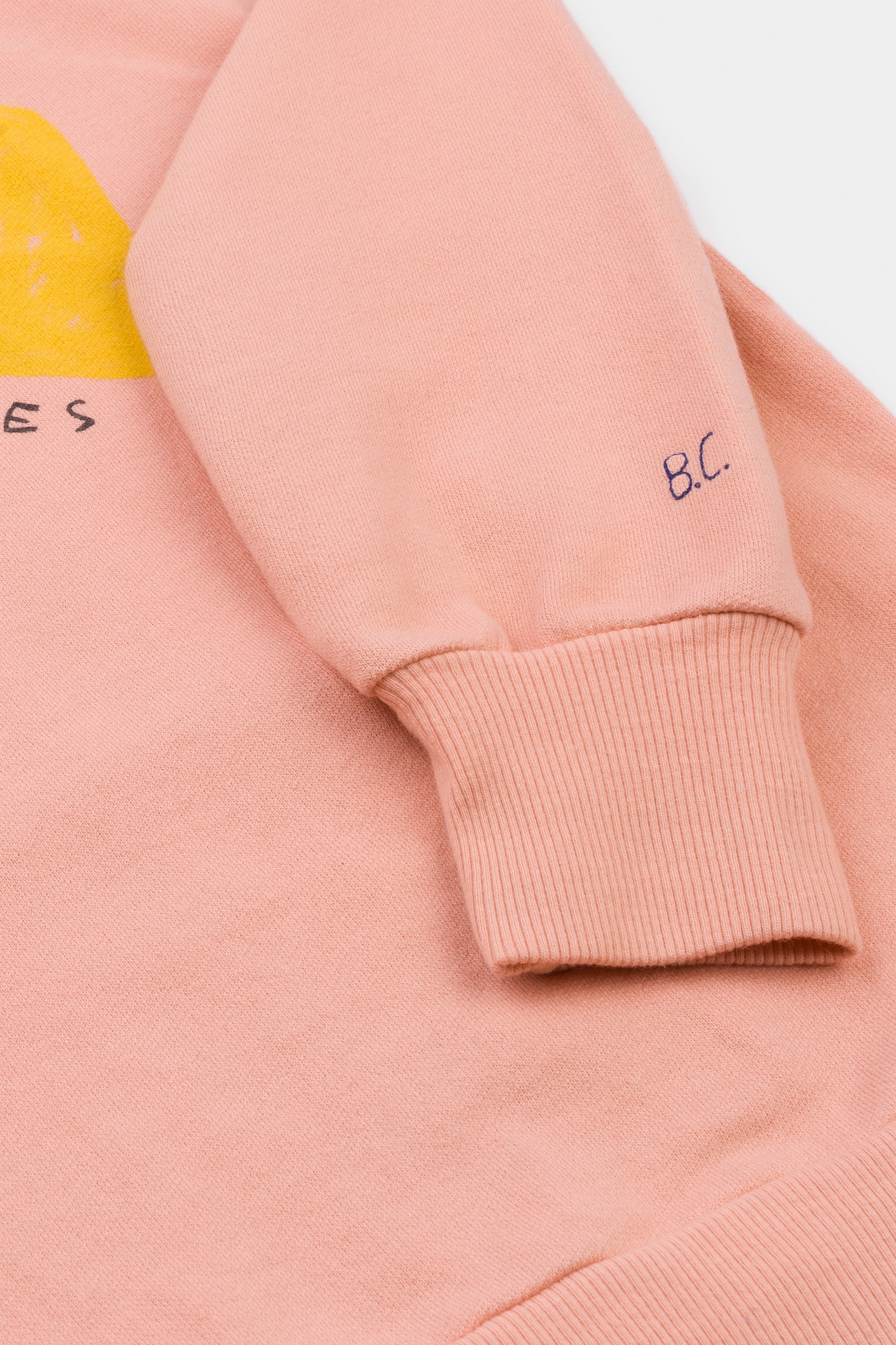 Girls Pink Bow Cotton Sweatshirt