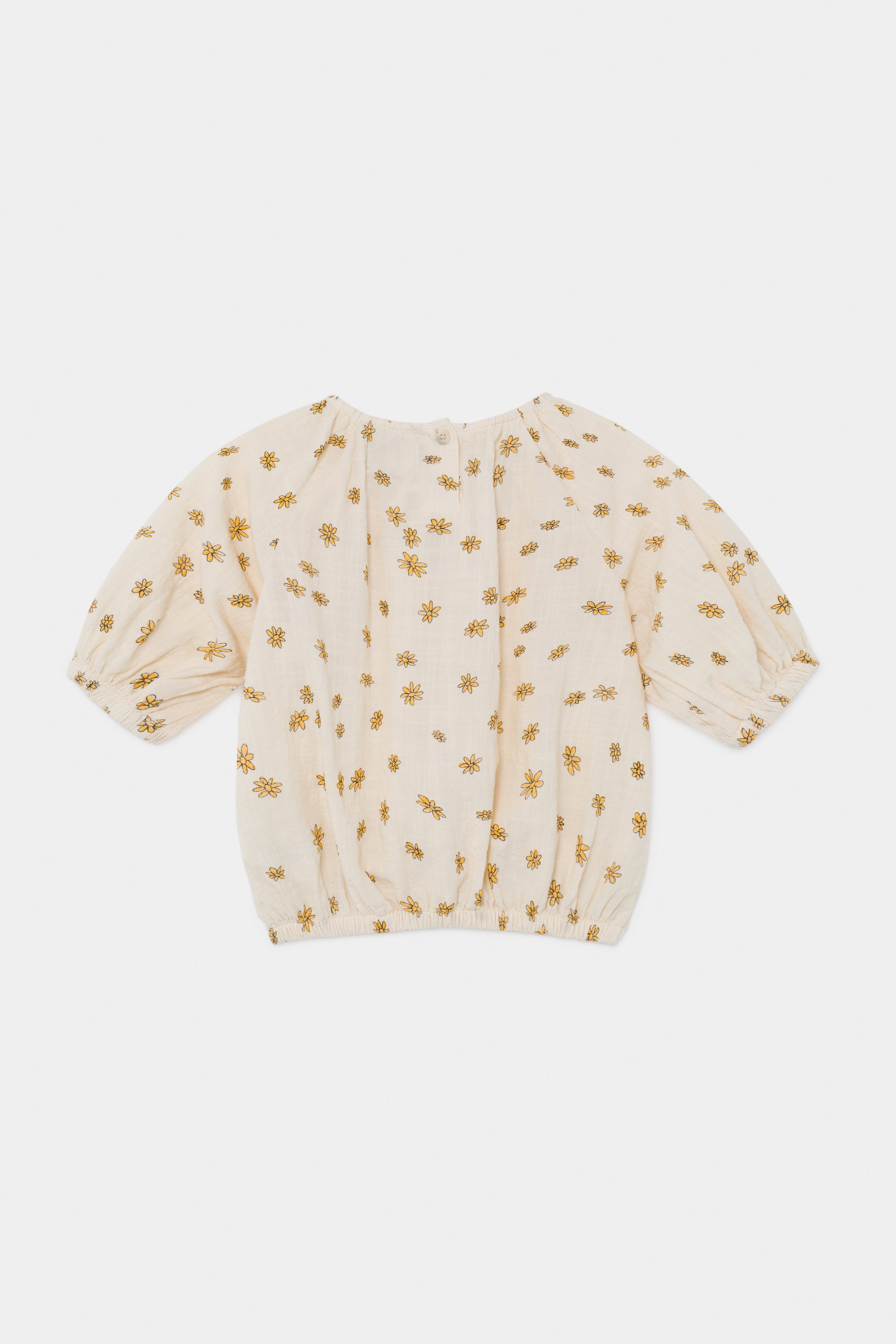 Girls Rice White Daisy Top