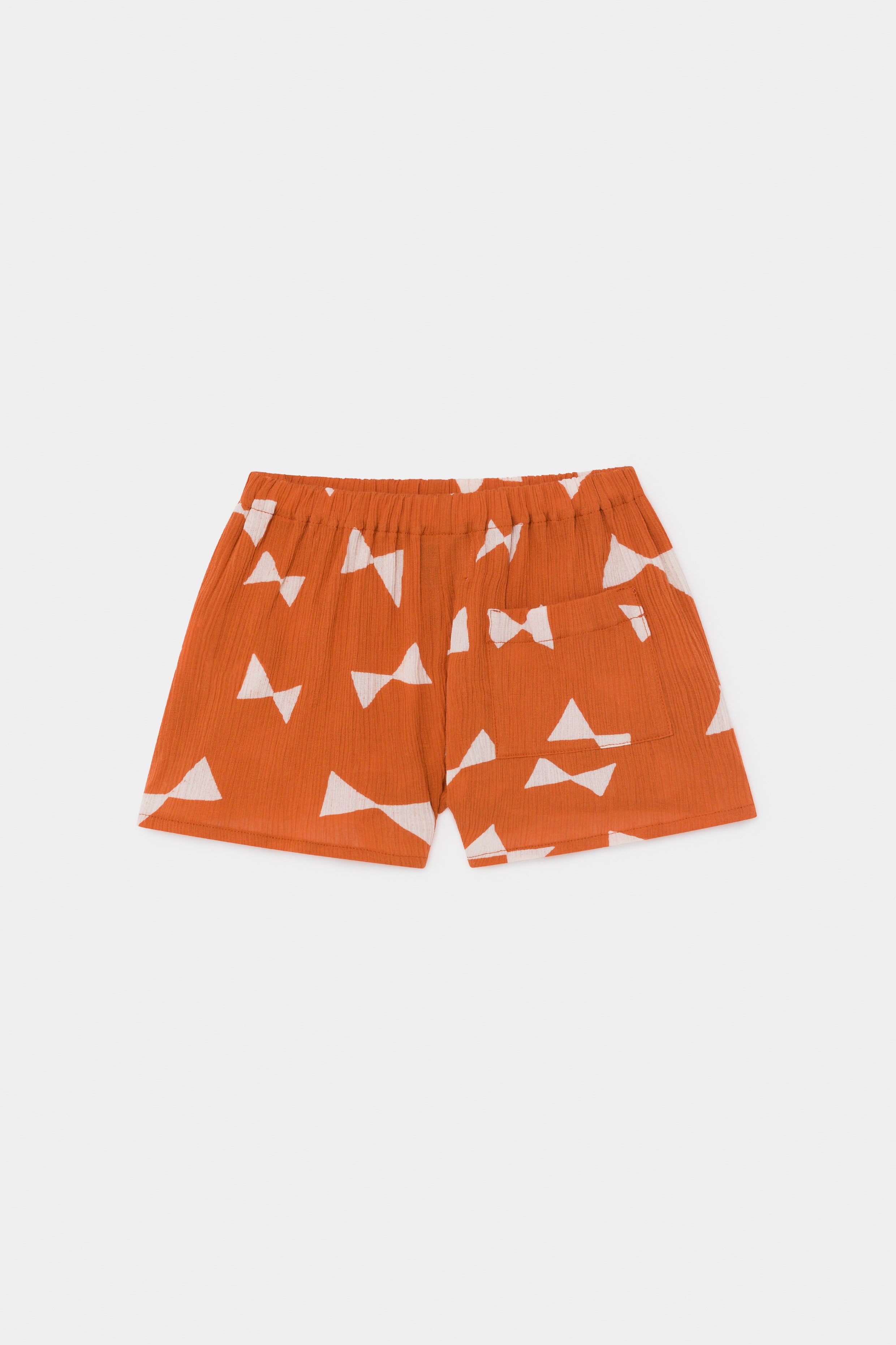 Girls Orange Bow Cotton Shorts