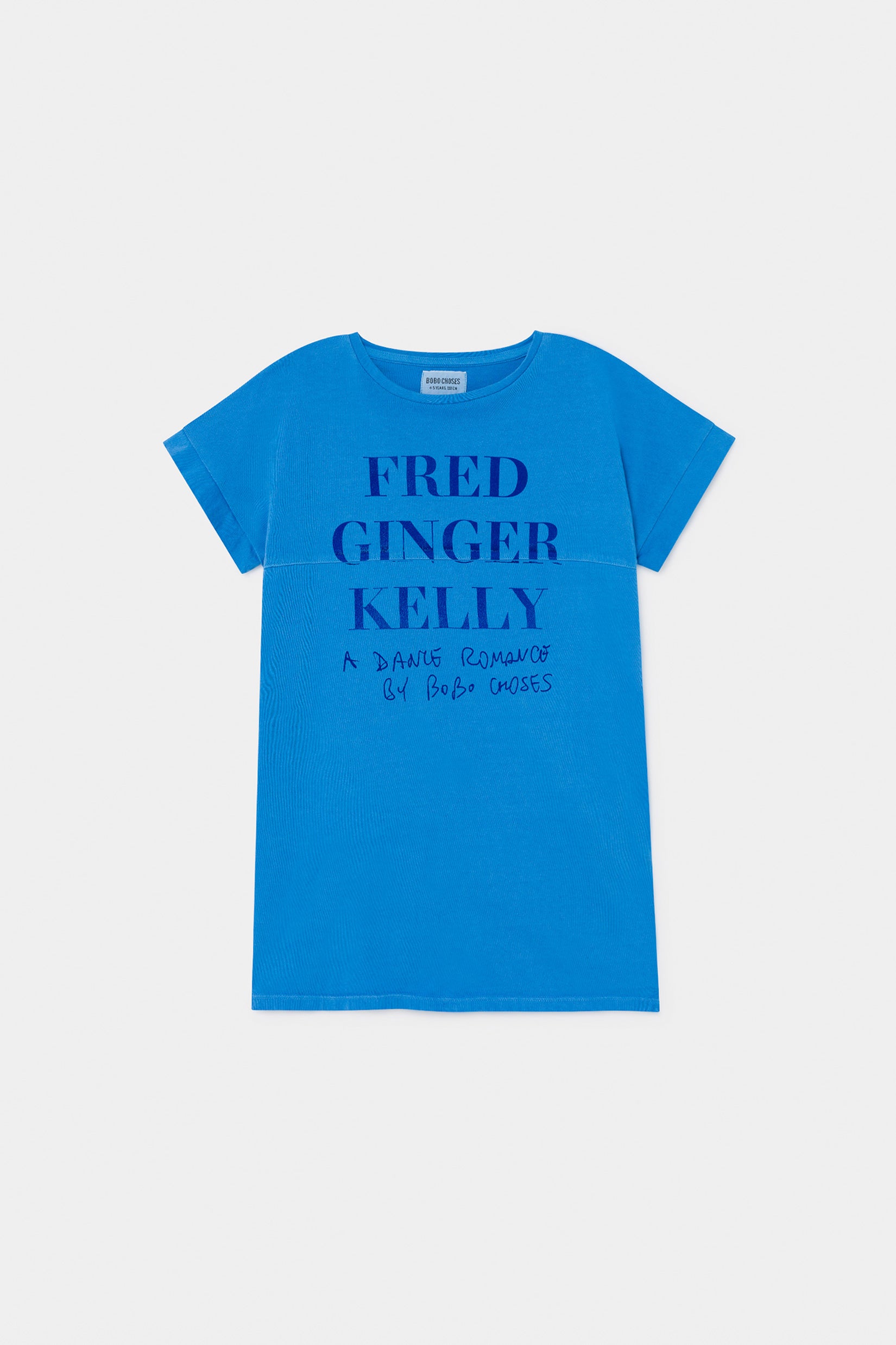 Girls Blue Logo Cotton Dress