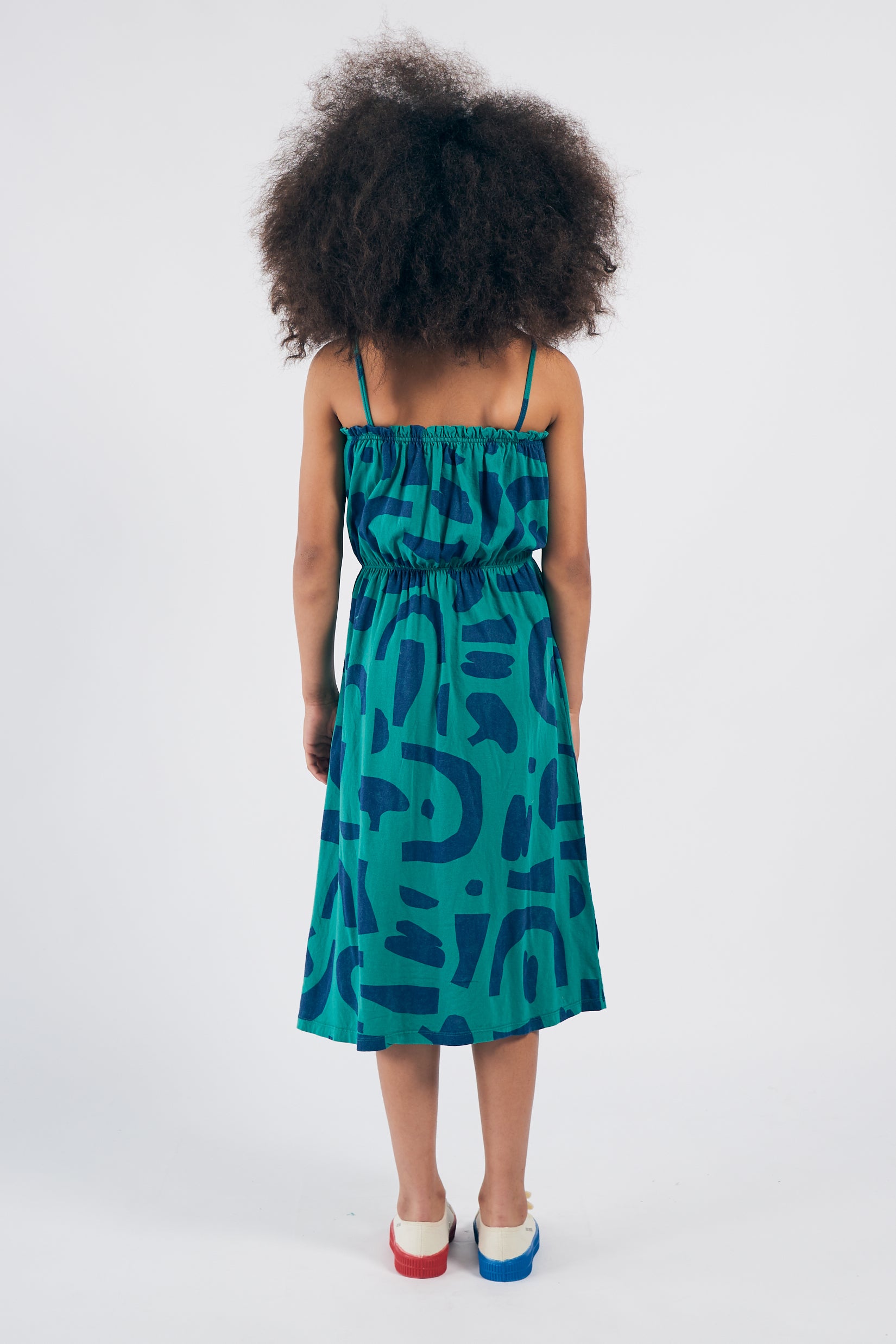 Girls Green Cotton Dress