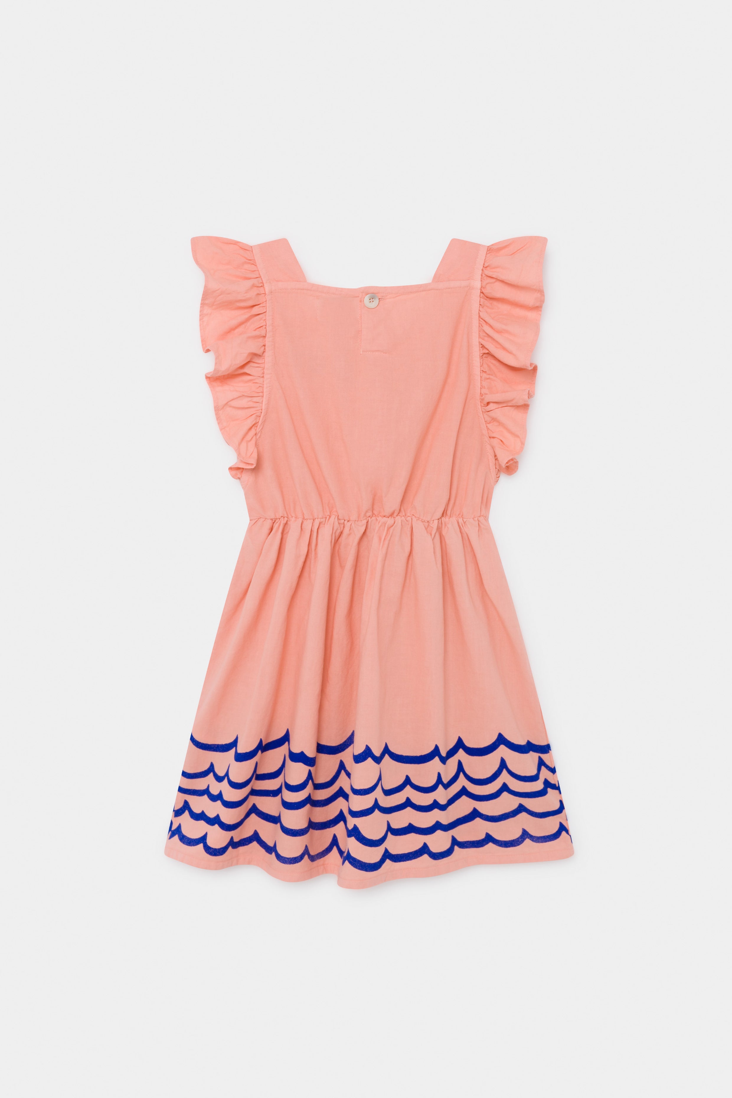 Girls Pink & Blue Ruffle Cotton Dress