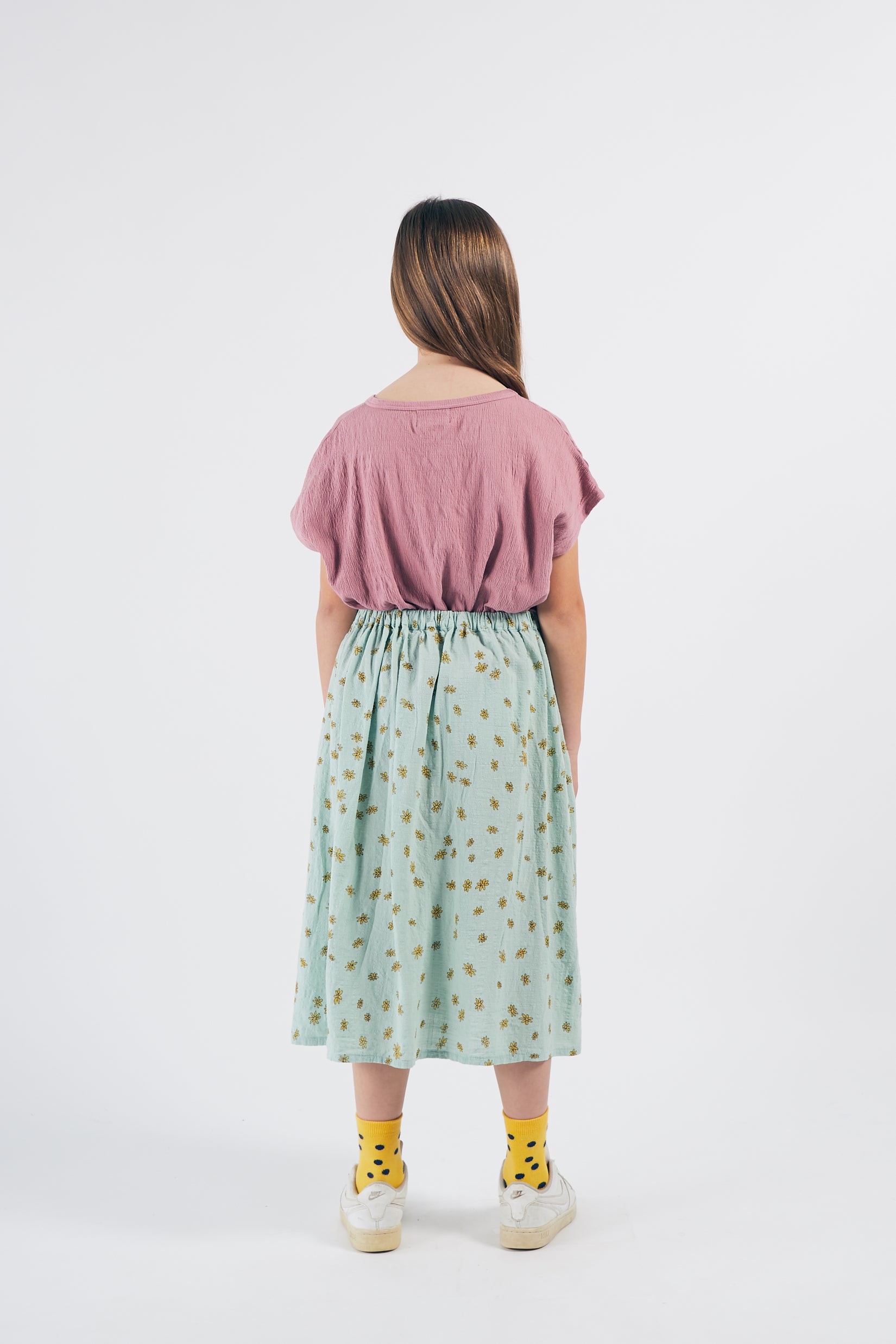 Girls Green Daisy Skirt