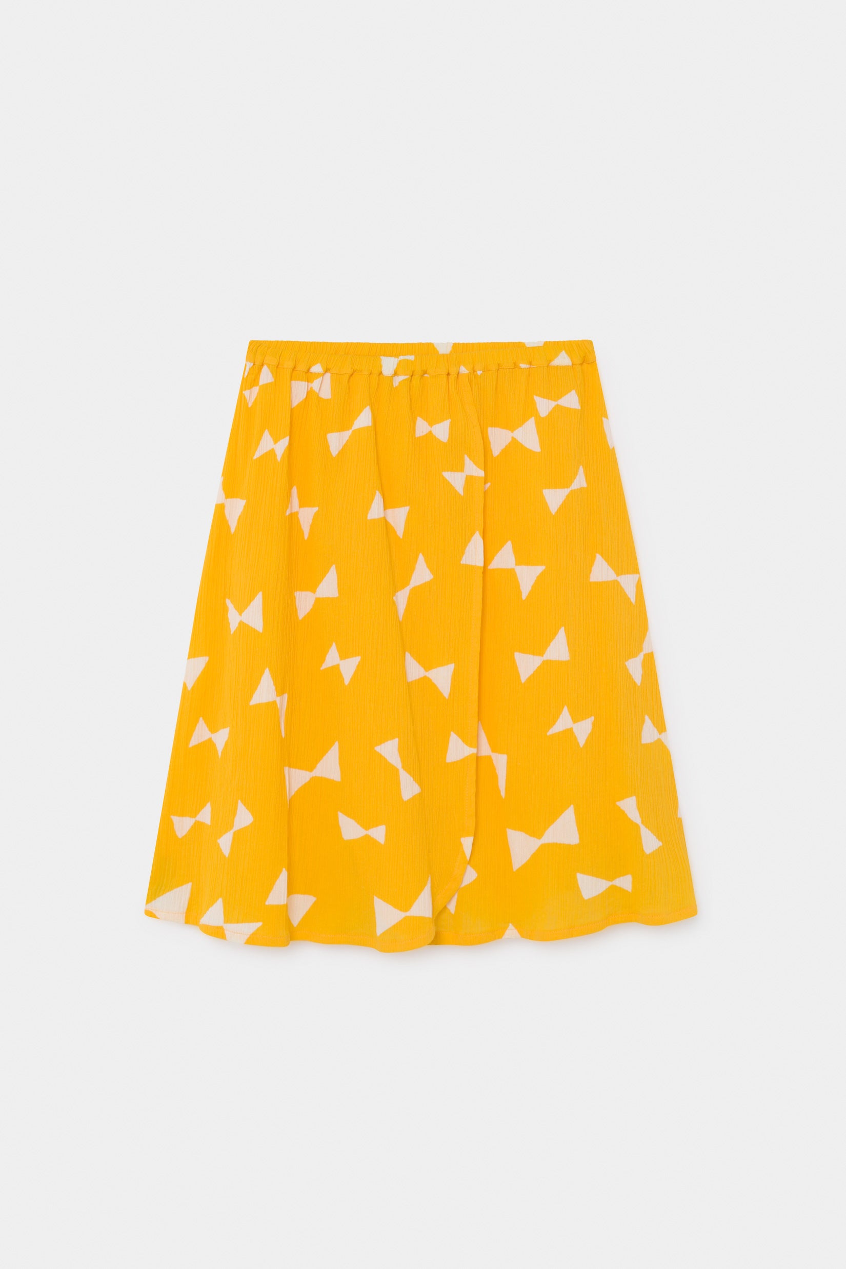 Girls Yellow Bow Cotton Skirt