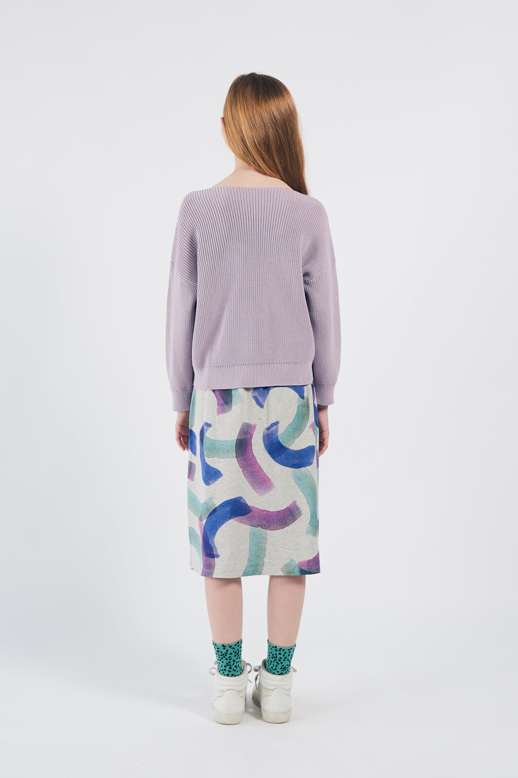Girls Purple Dancer Cotton Sweater