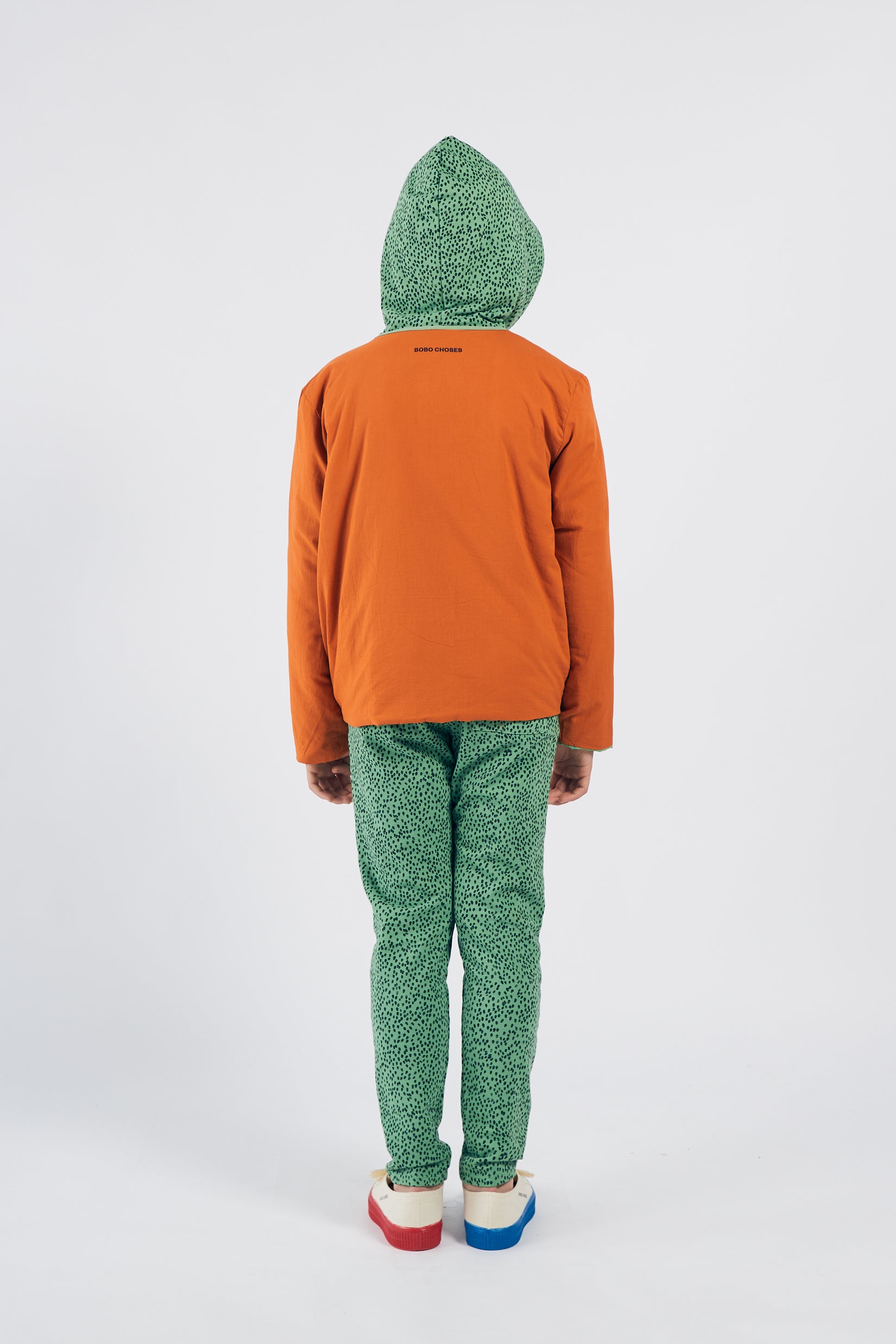 Boys Green & Orange Reversible Jacket