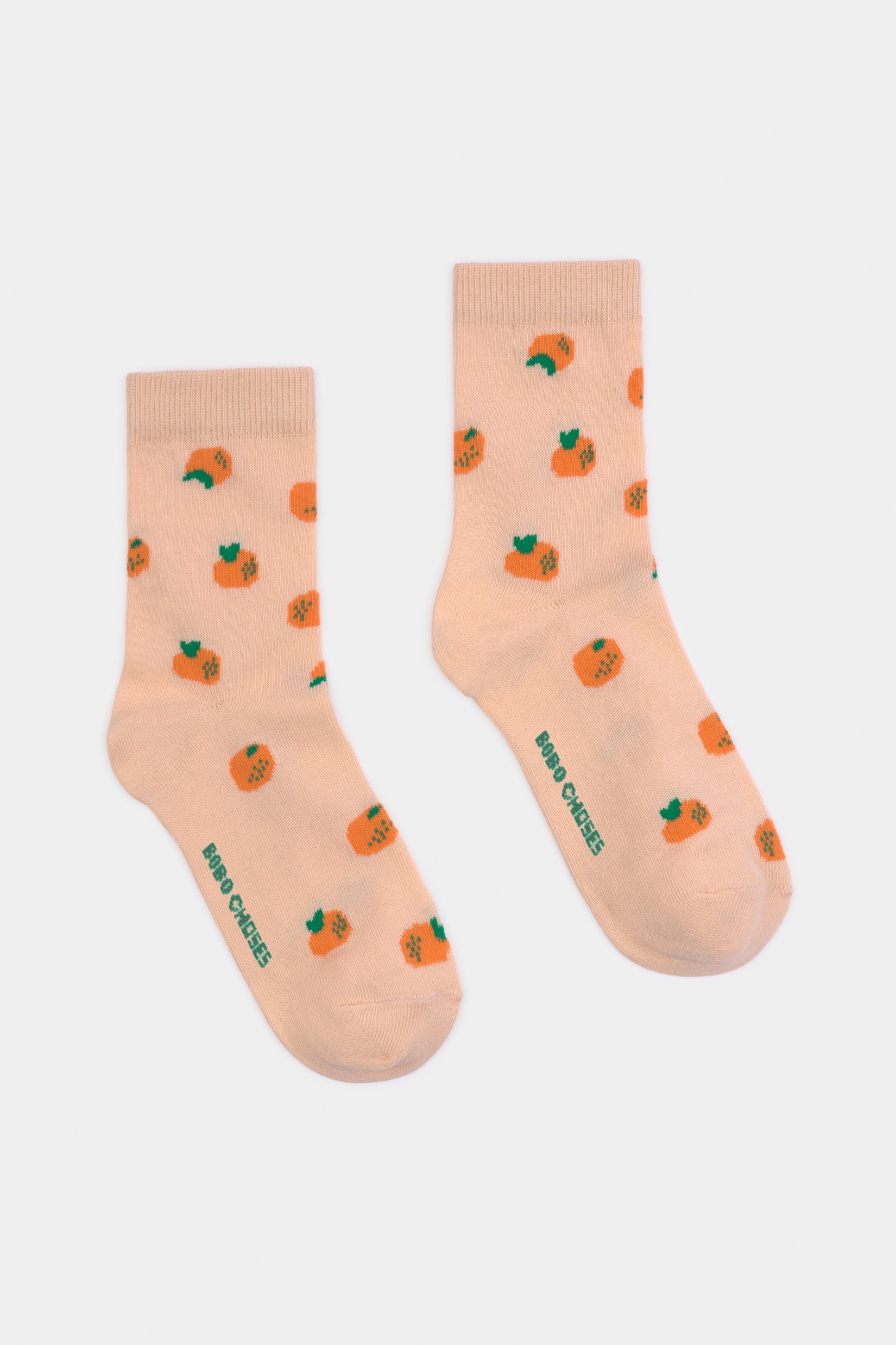 Girls Pink Oranges Cotton Socks