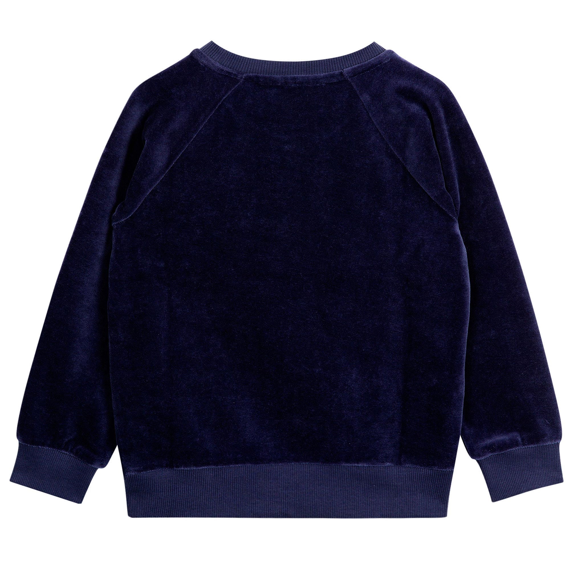 Girls Dark Blue Bunny Printed Cotton Sweatshirt - CÉMAROSE | Children's Fashion Store - 3