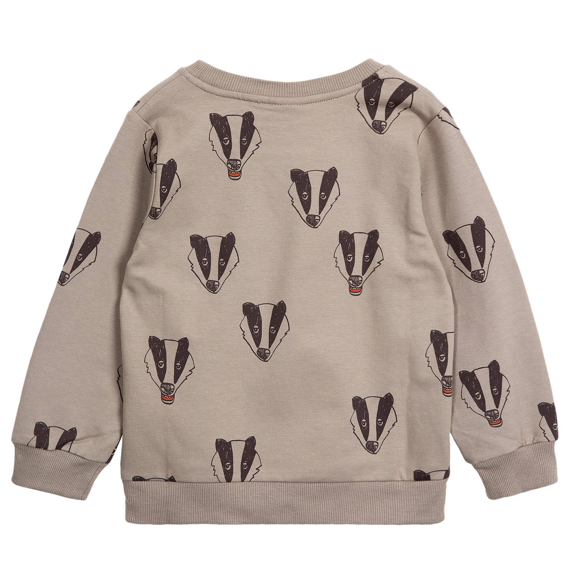 Girls Grey 'Badger' Printed Organic Cotton Sweatshirt - CÉMAROSE | Children's Fashion Store - 2