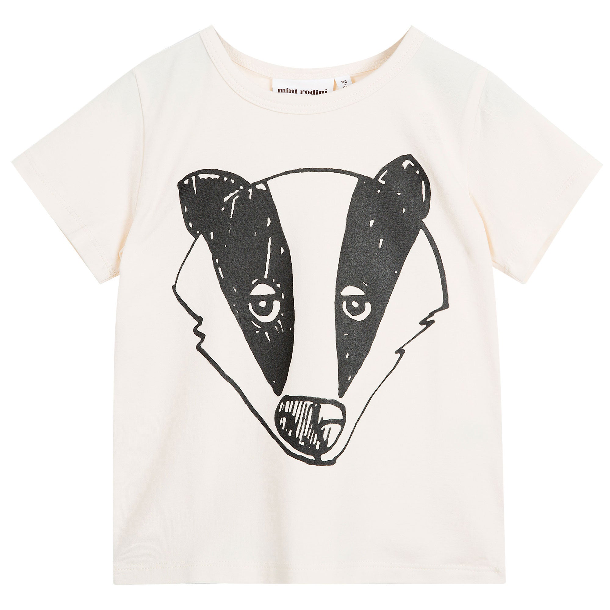 Girls White 'Badger' Printed Organic Cotton T-Shirt - CÉMAROSE | Children's Fashion Store - 1