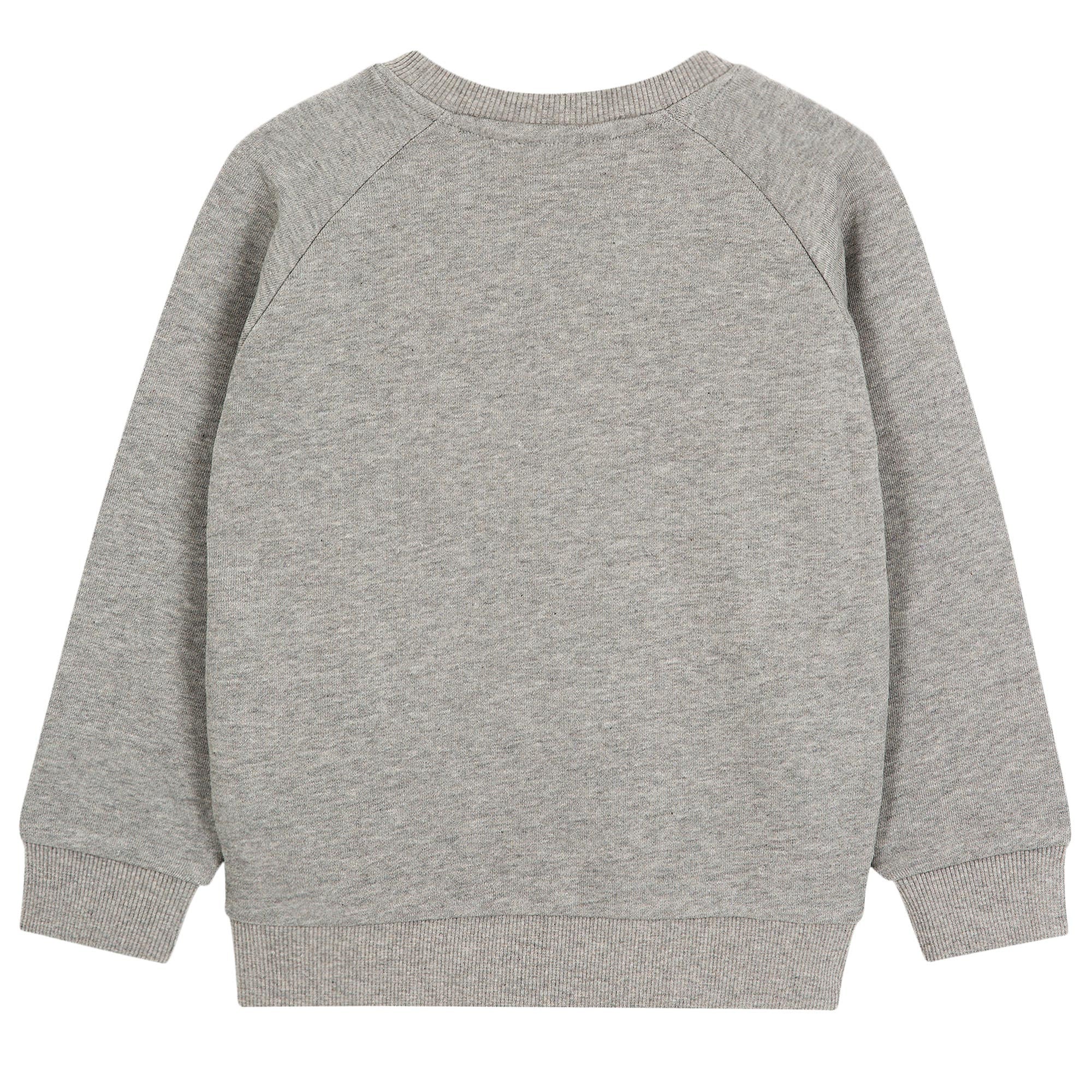 Boys & Girls Grey 'Sika deer' Printed Organic Cotton Sweatshirt - CÉMAROSE | Children's Fashion Store - 2