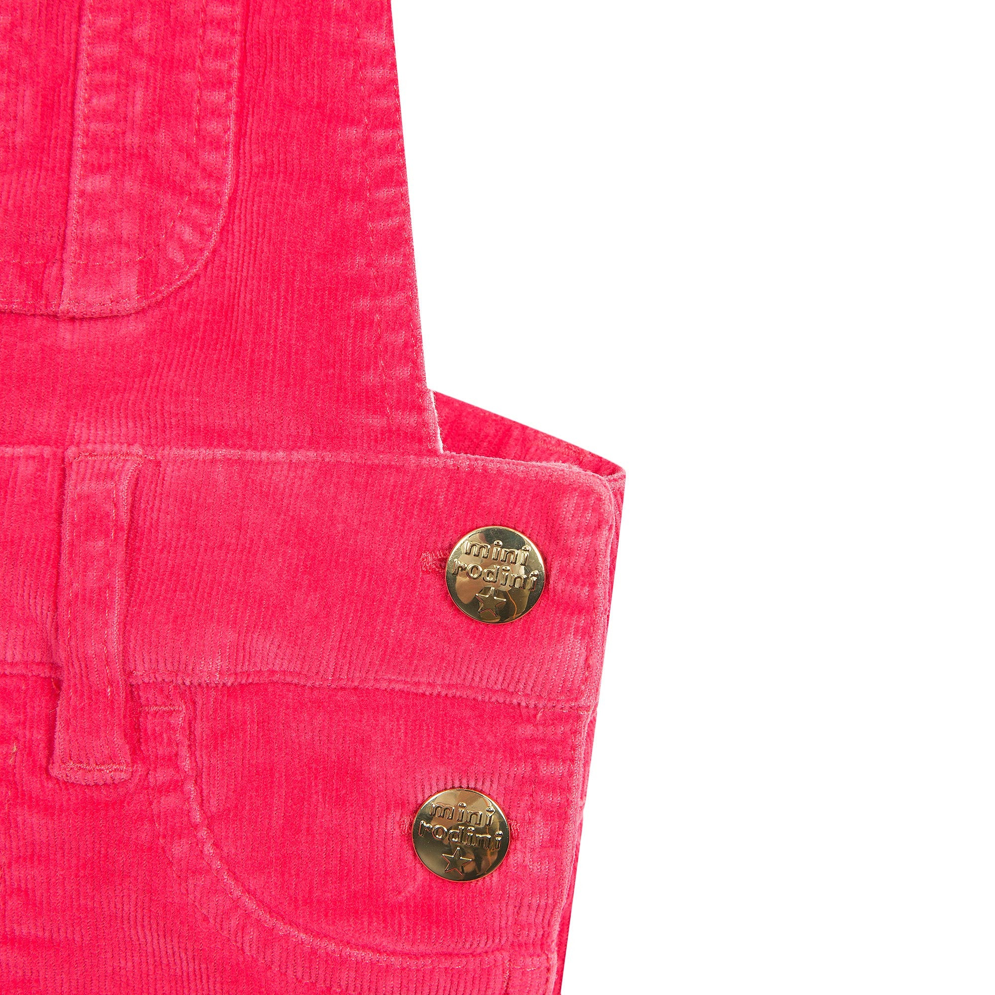 Girls Pink Organic Cotton Needle Cord Dungarees - CÉMAROSE | Children's Fashion Store - 4