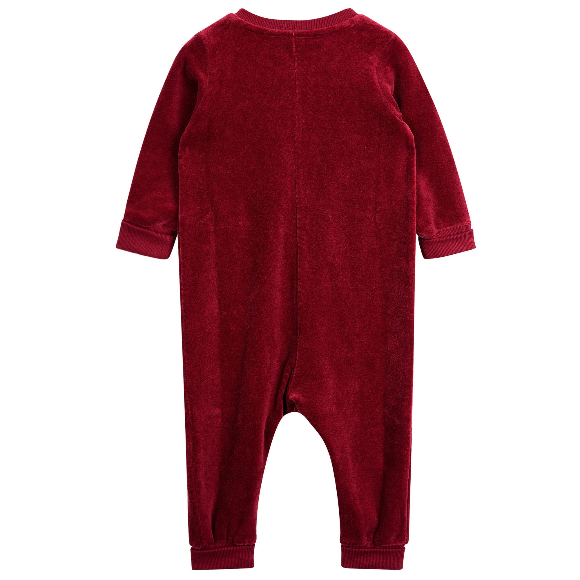 Baby Dark Red Bunny Printed Cotton Babygrow - CÉMAROSE | Children's Fashion Store - 3