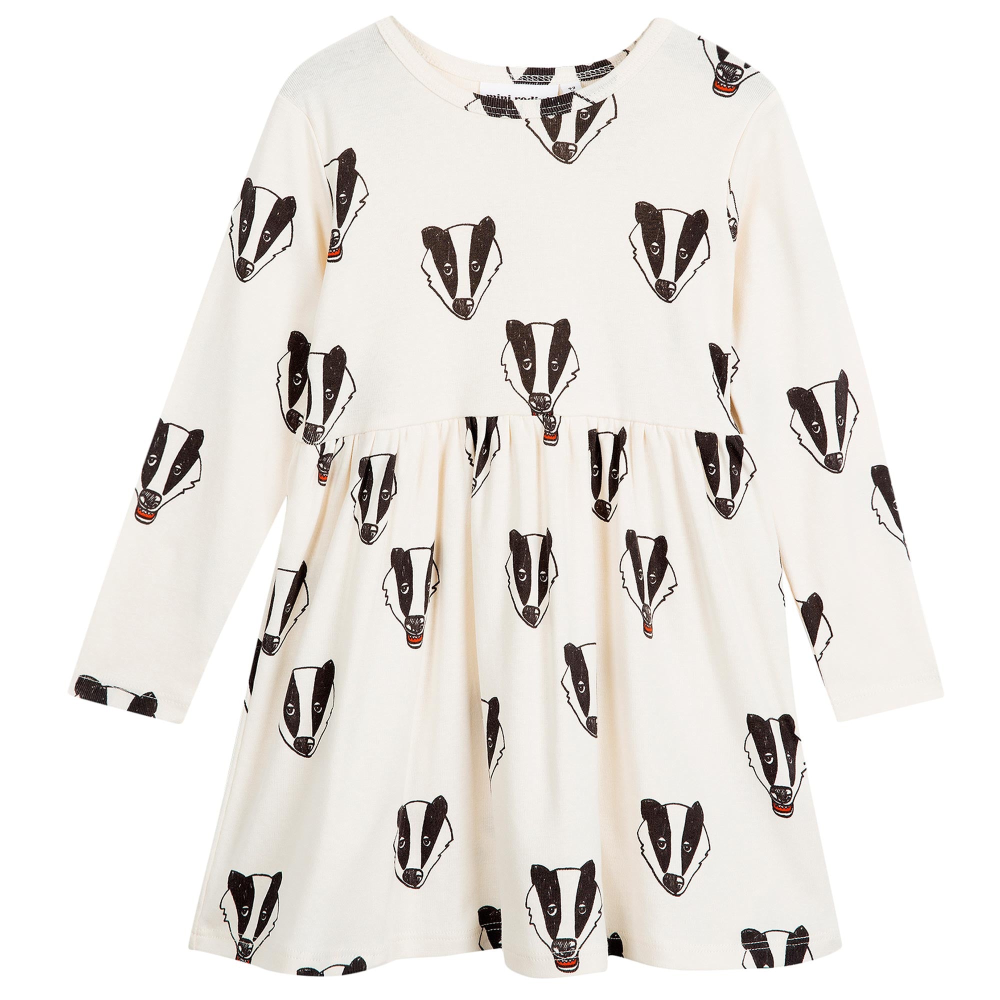Girls White 'Badger' Printed Organic Cotton Dress - CÉMAROSE | Children's Fashion Store - 1