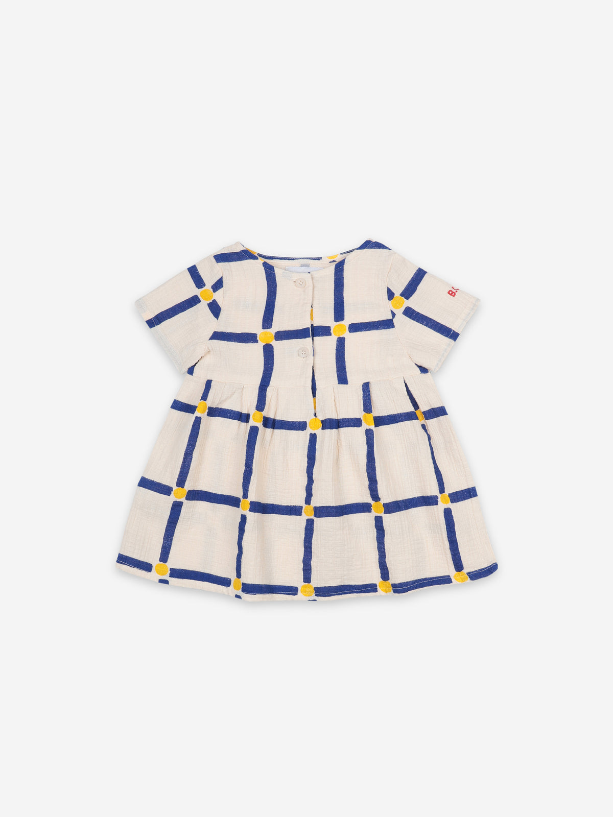 Baby Girls White Cube Cotton Dress