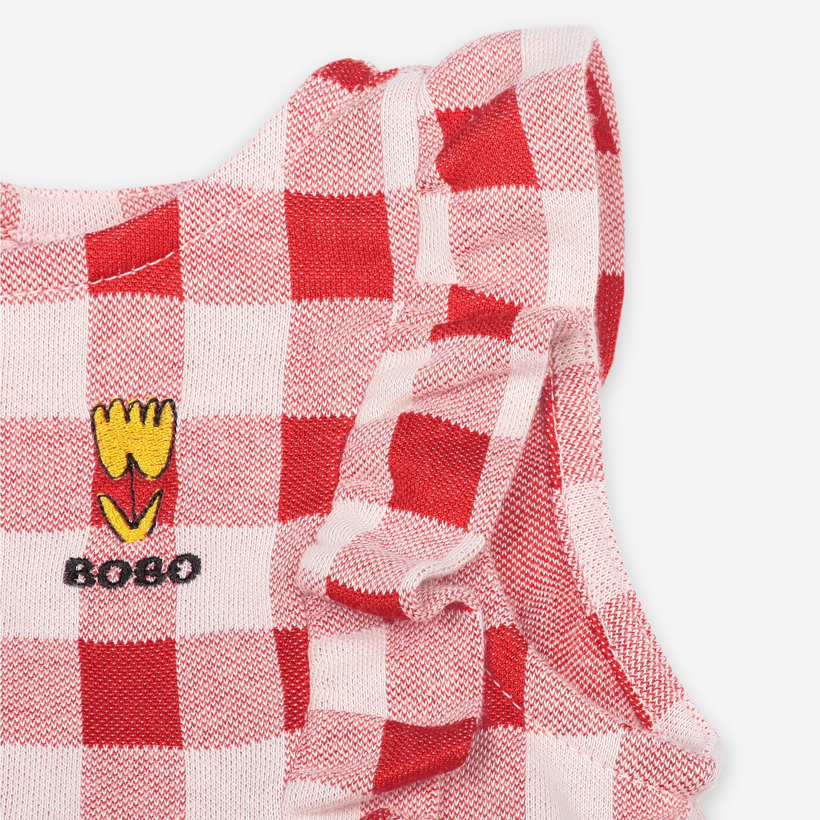 Baby Girls Red Check Cotton Dress