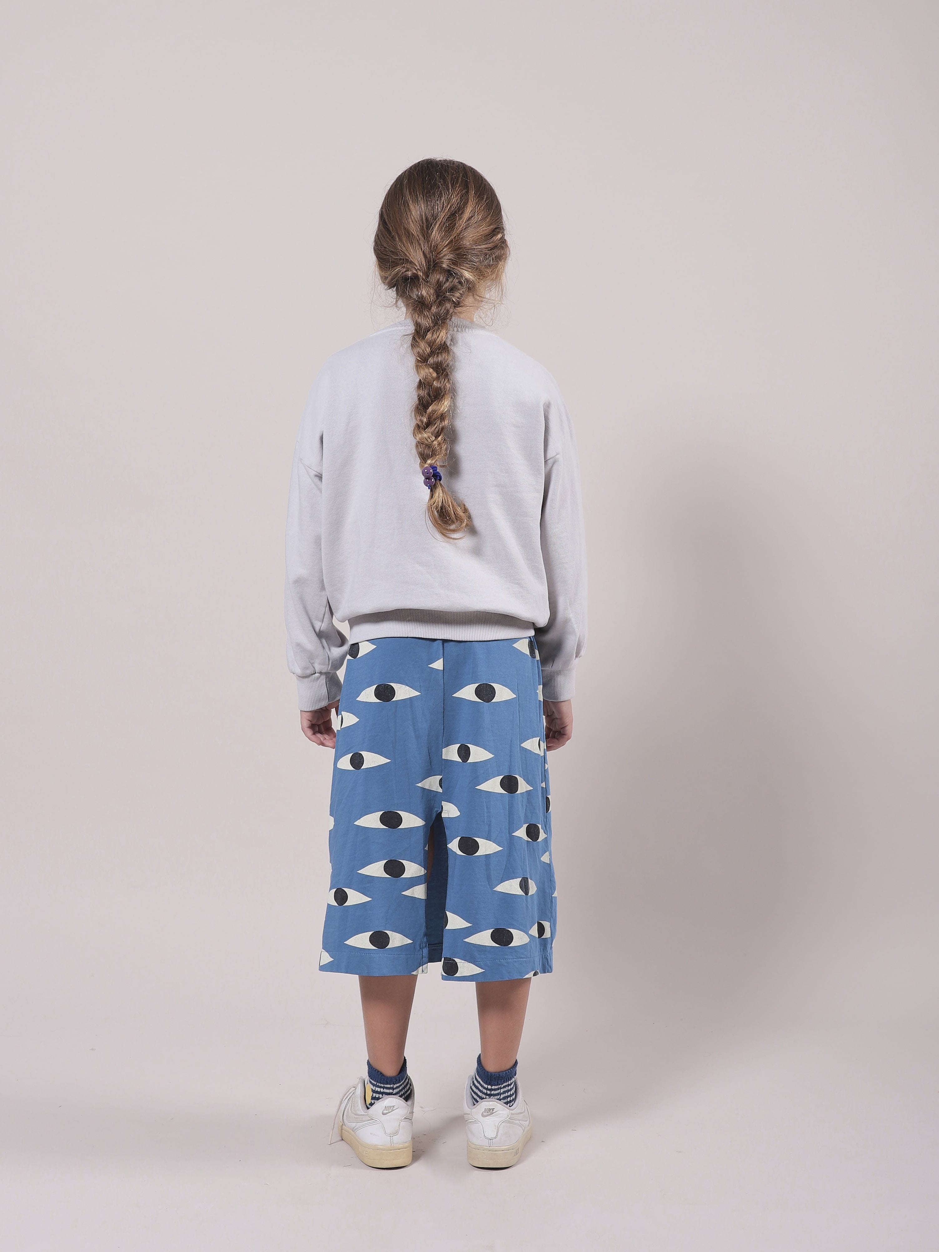 Girls Grey Fingers Cotton Sweatshirt