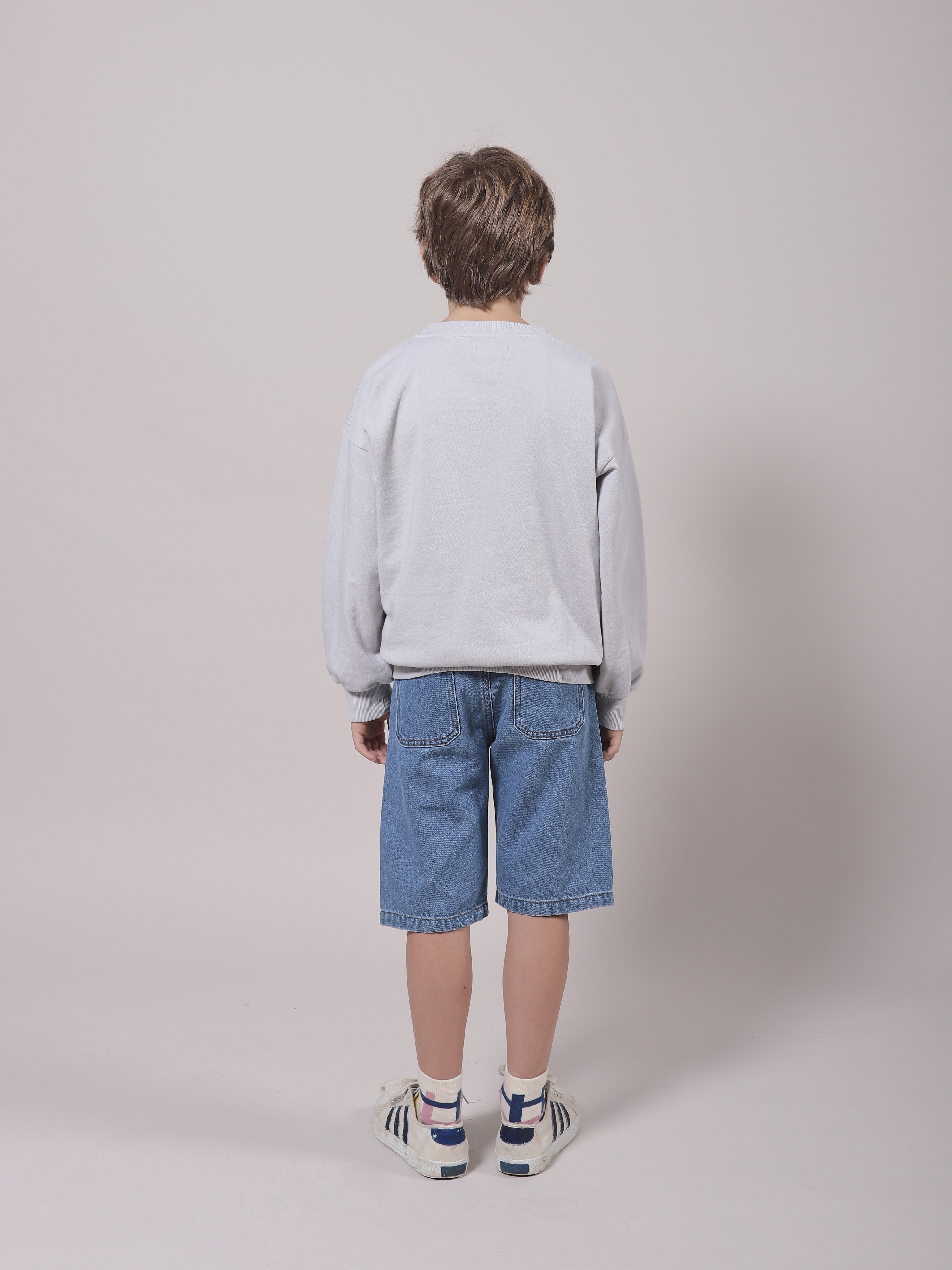 Girls Grey Fingers Cotton Sweatshirt