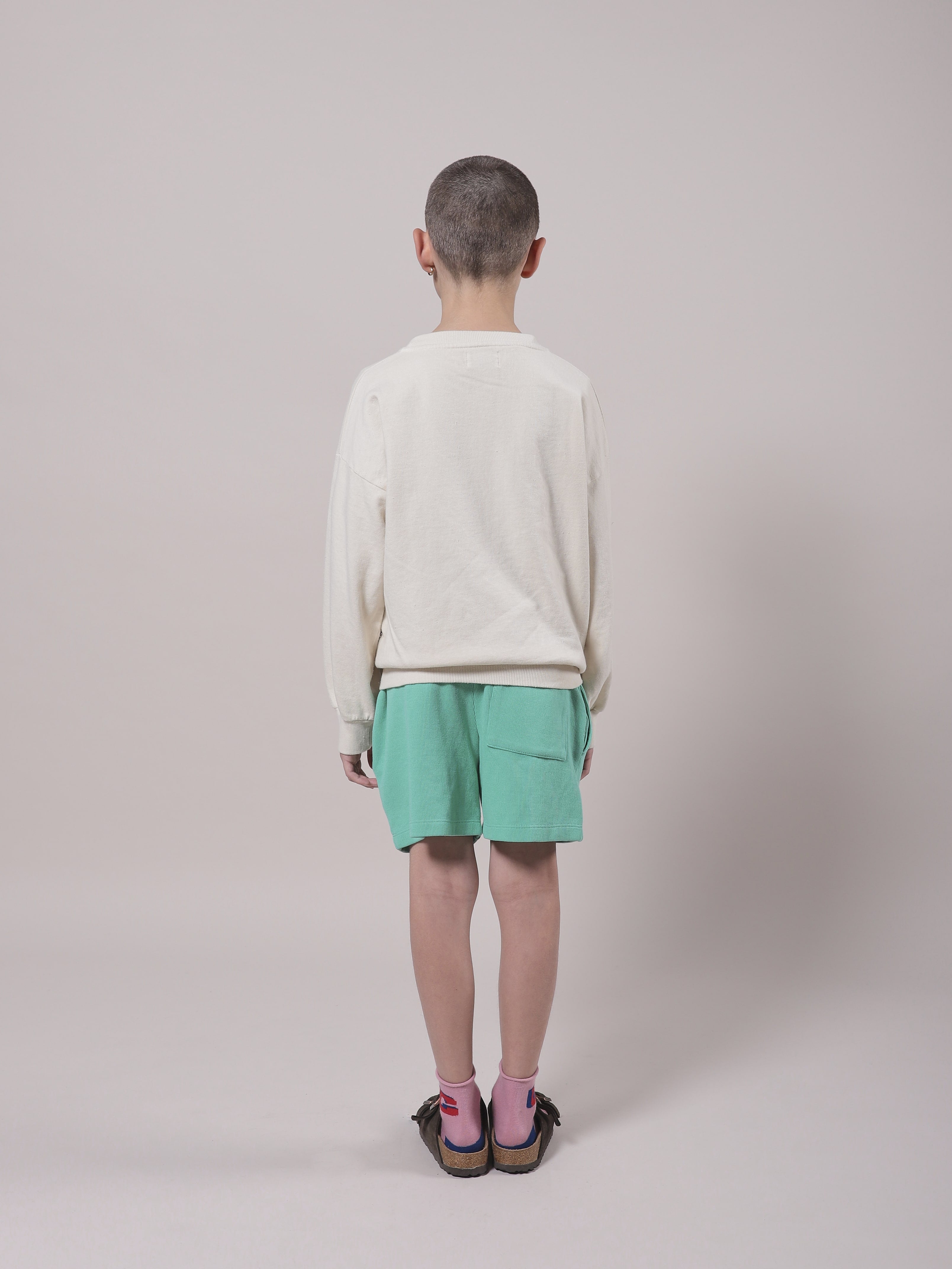 Girls White Play Cotton Sweatshirt