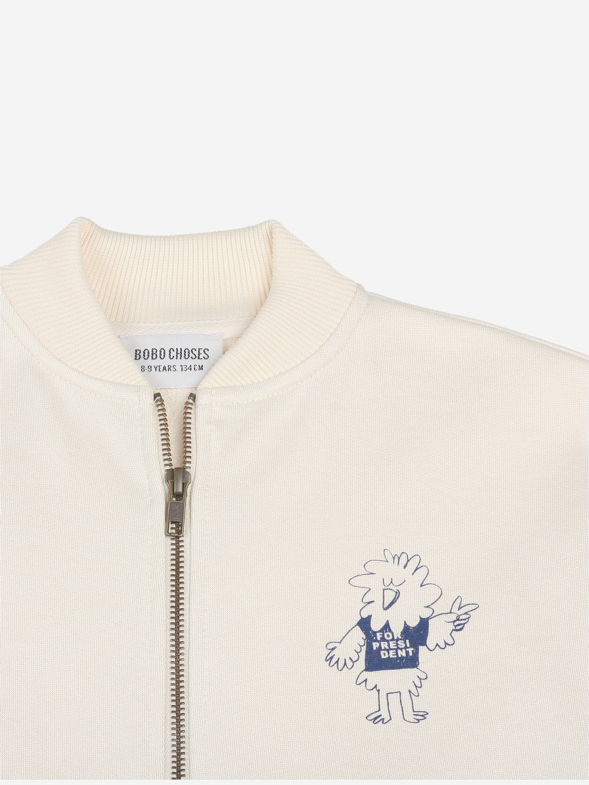 Girls White Bird Zip-Up Sweatshirt