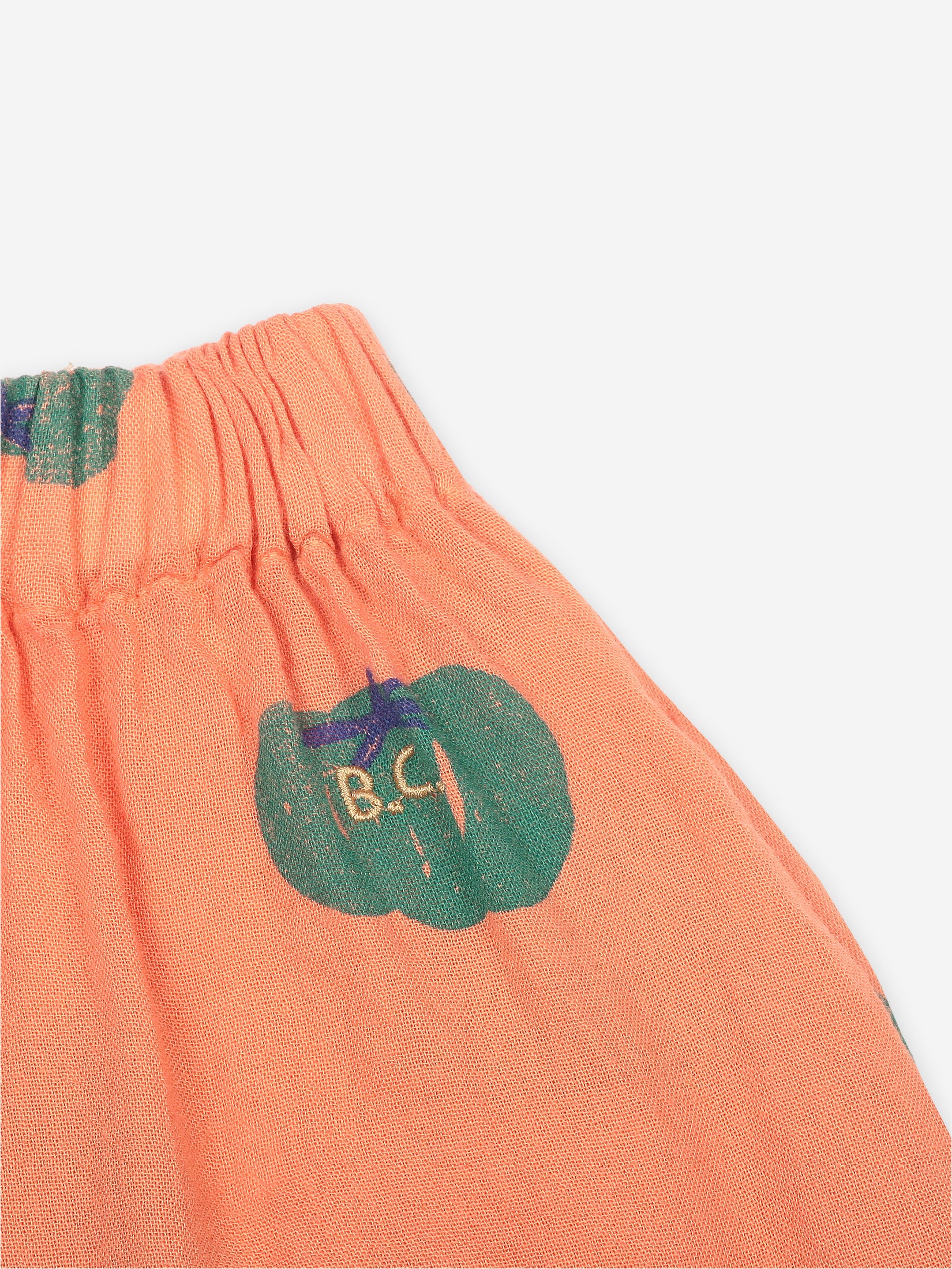 Girls Orange Tomato Cotton Trousers