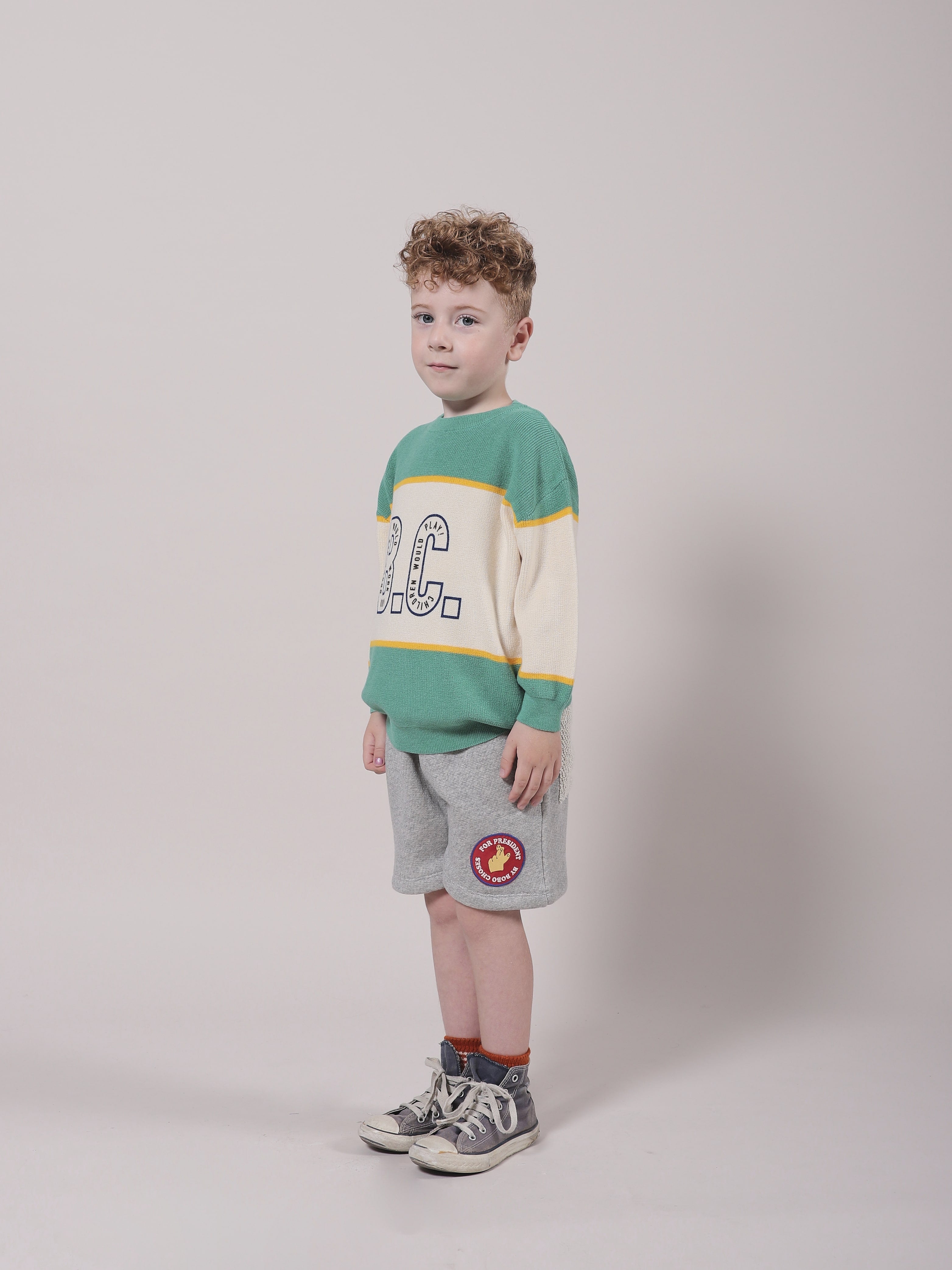 Girls Grey Fingers Cotton Shorts