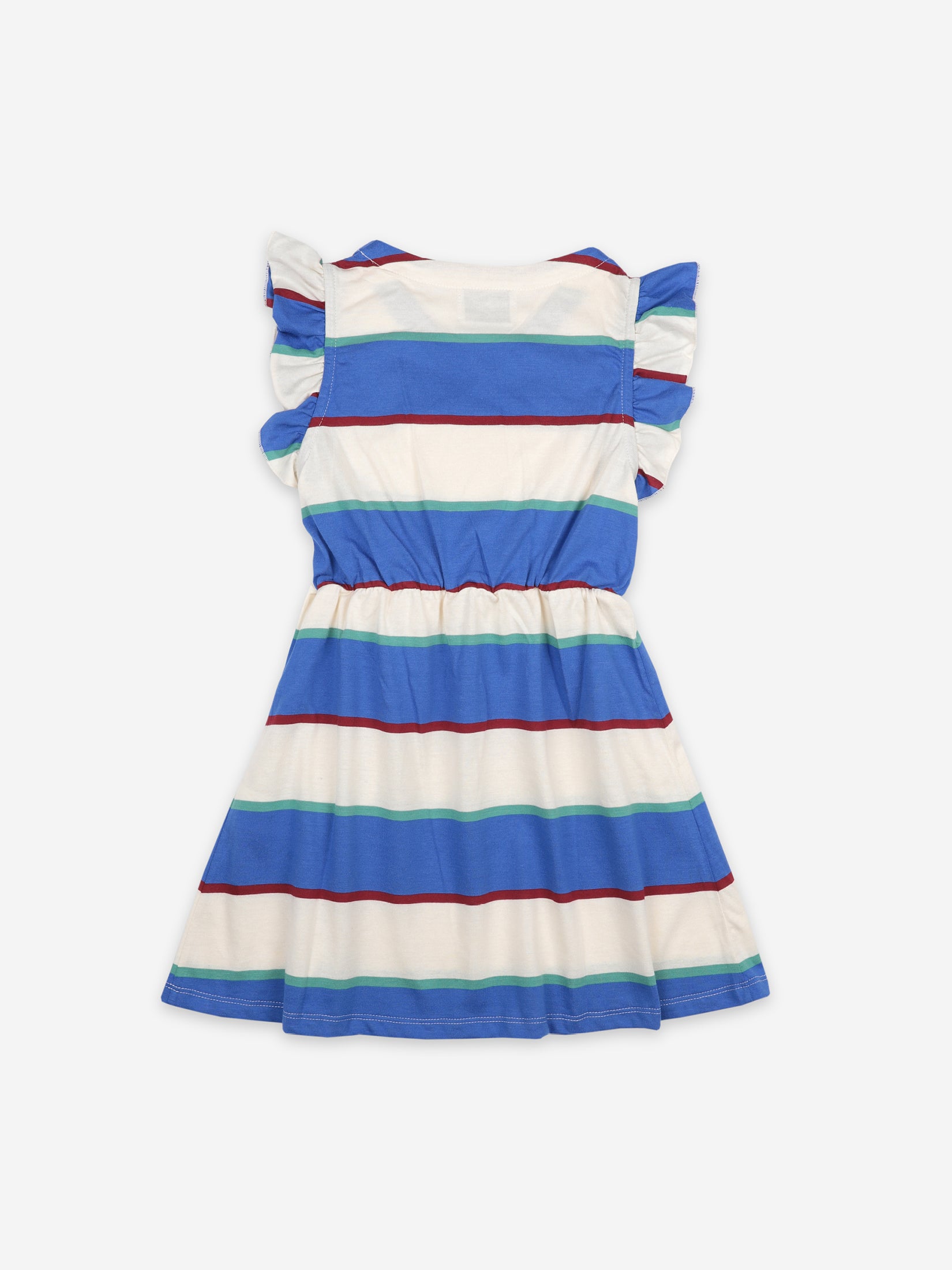 Girls Blue Stripes Cotton Dress