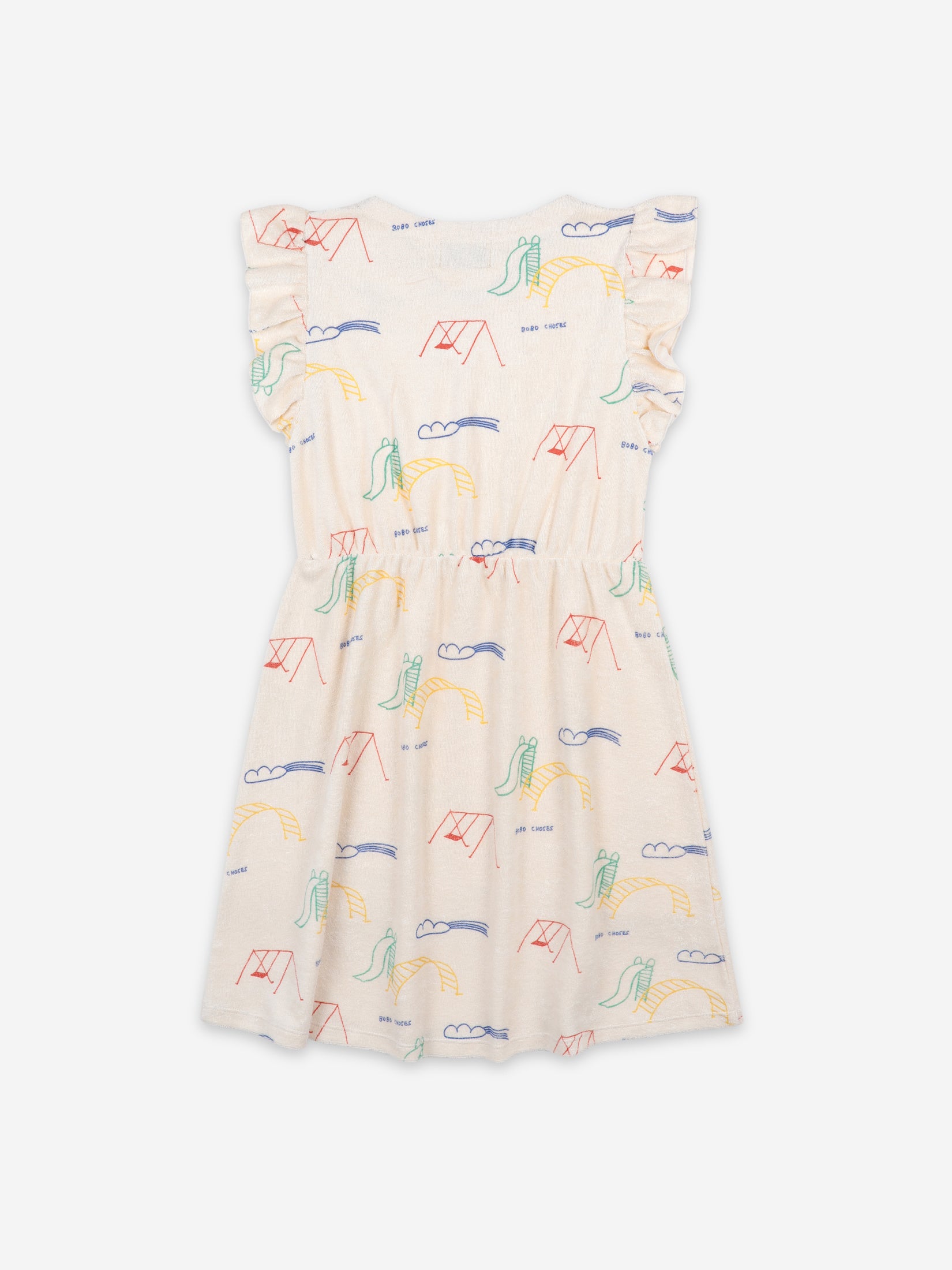 Girls White Playground Cotton Dress