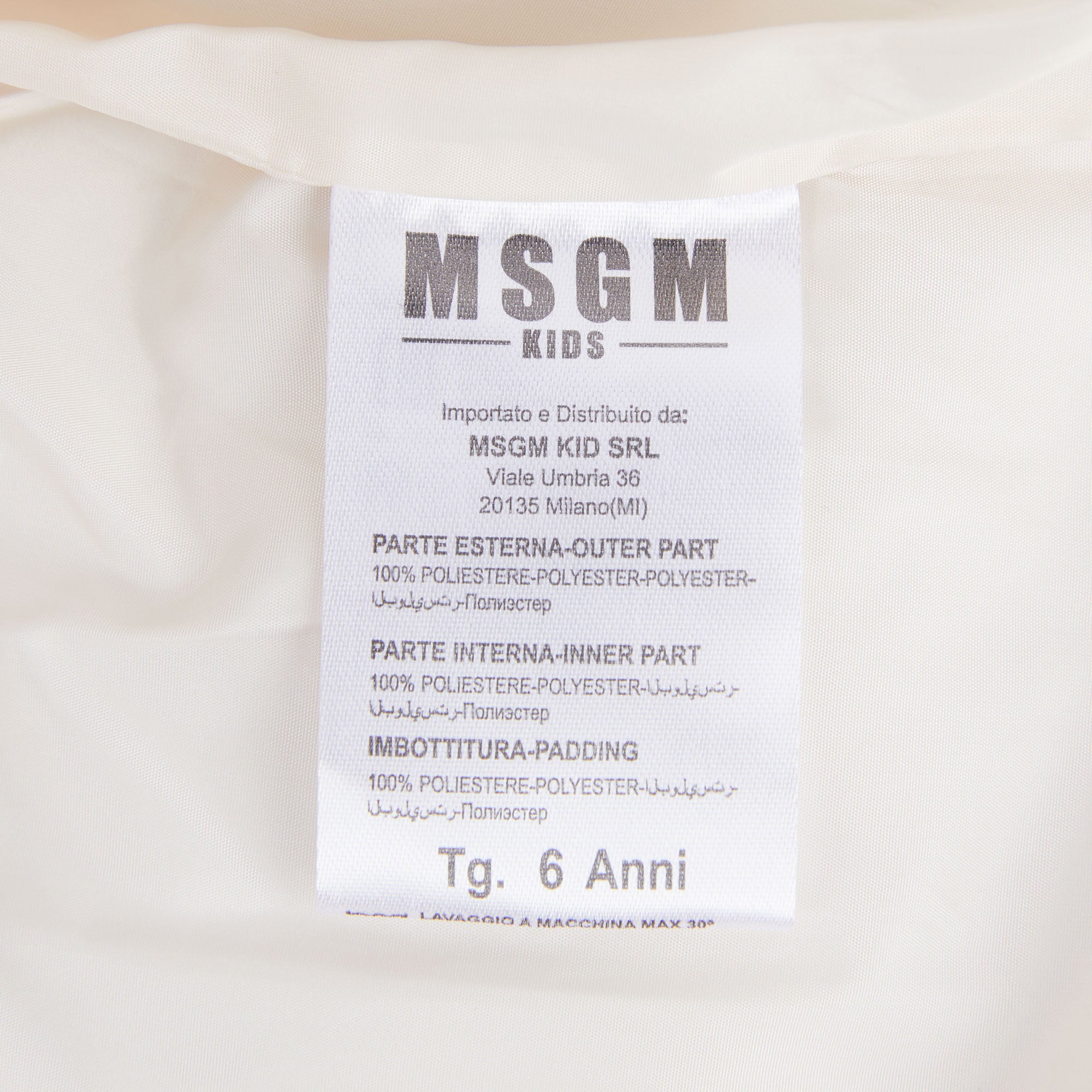 Boys & Girls White Padded Jacket