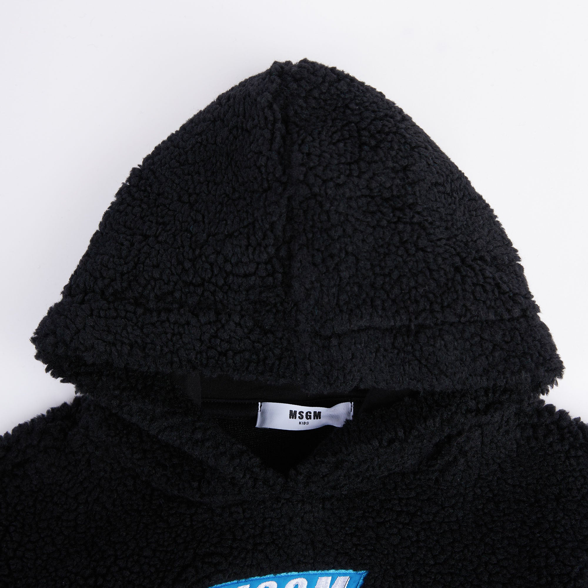 Boys & Girls Black Teddy Fleece Hoodie