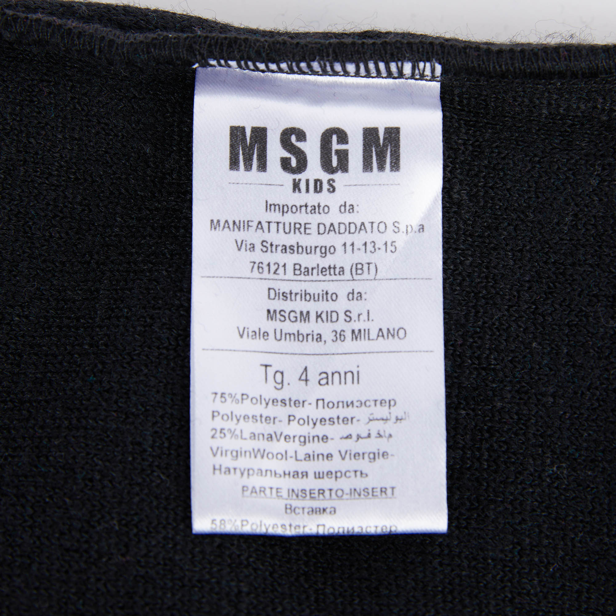 Boys & Girls Black Teddy Fleece Hoodie