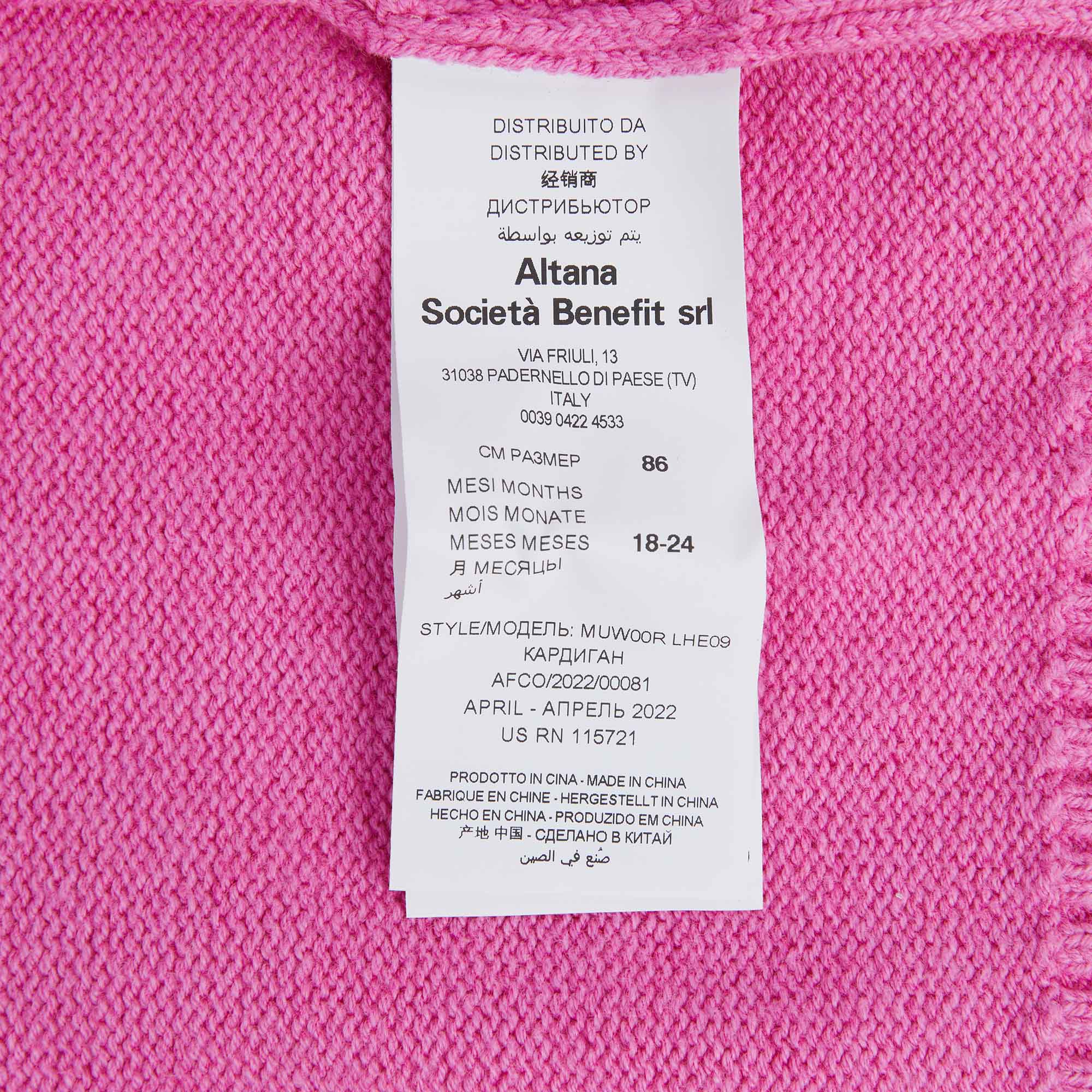 Baby Girls Pink Hooded Cardigan