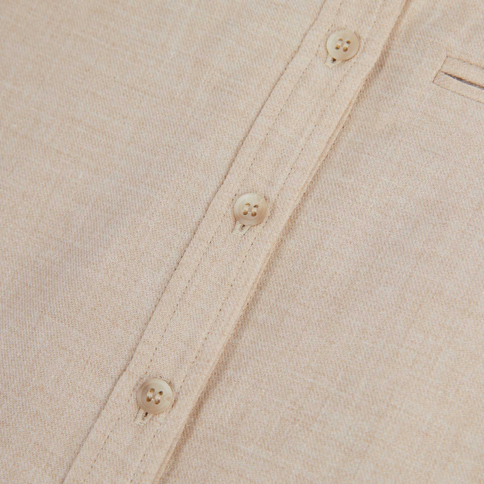 Girls Beige Logo Cotton Dress
