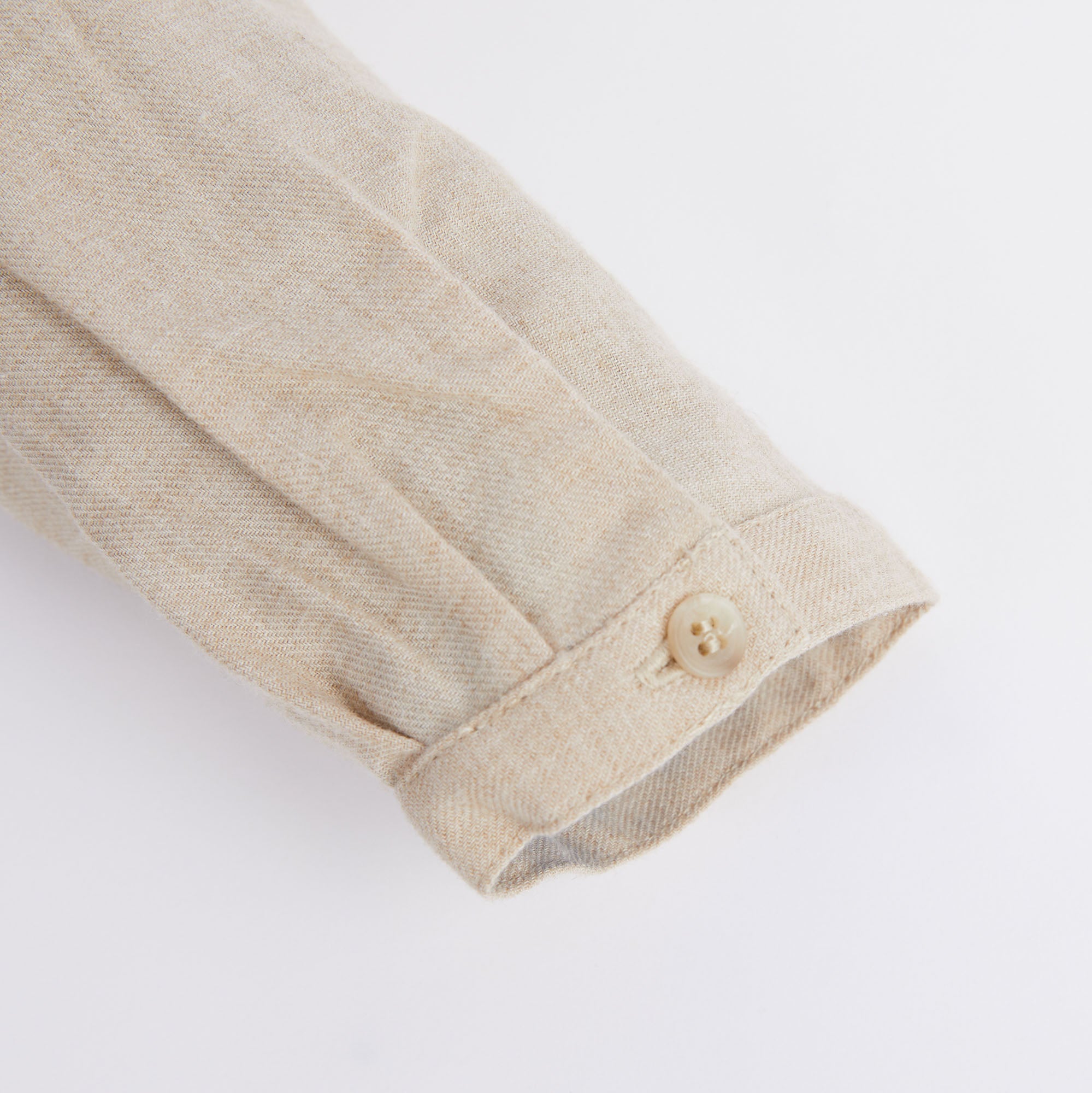 Girls Beige Logo Cotton Dress