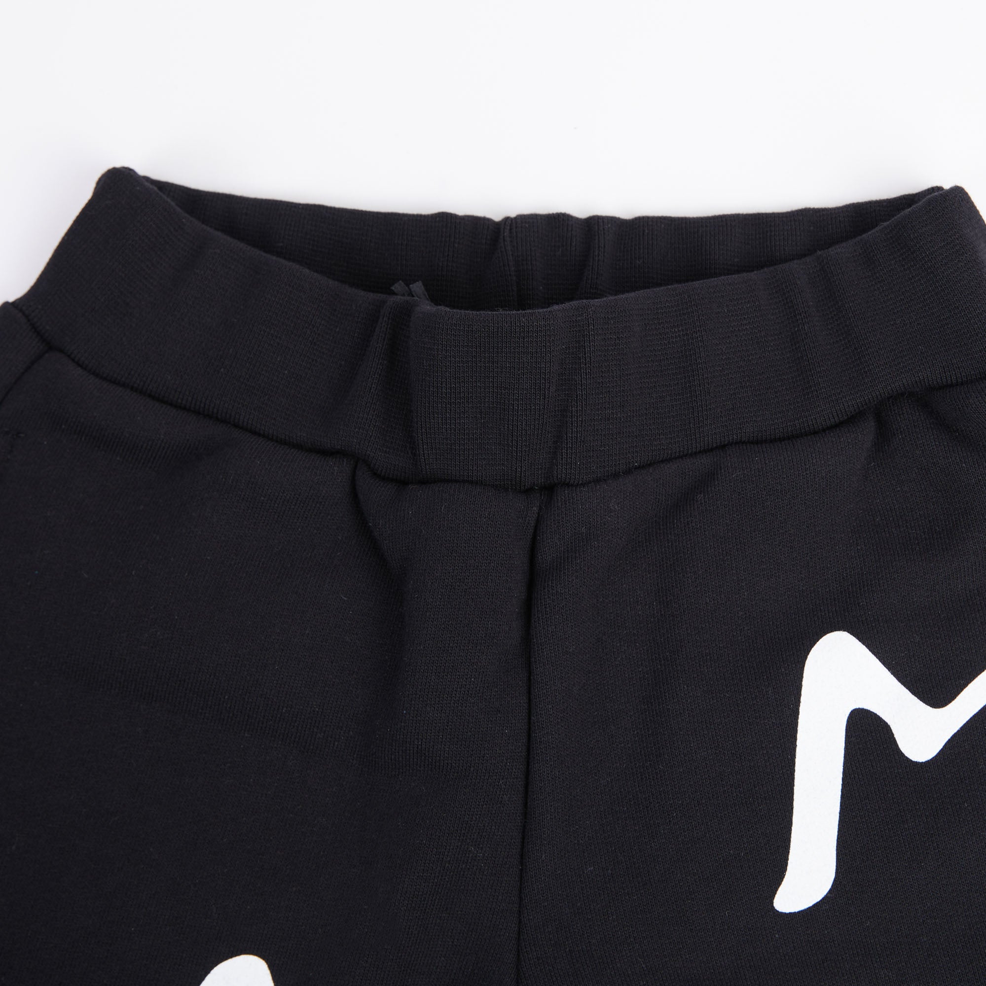 Boys & Girls Black Logo Cotton Trousers