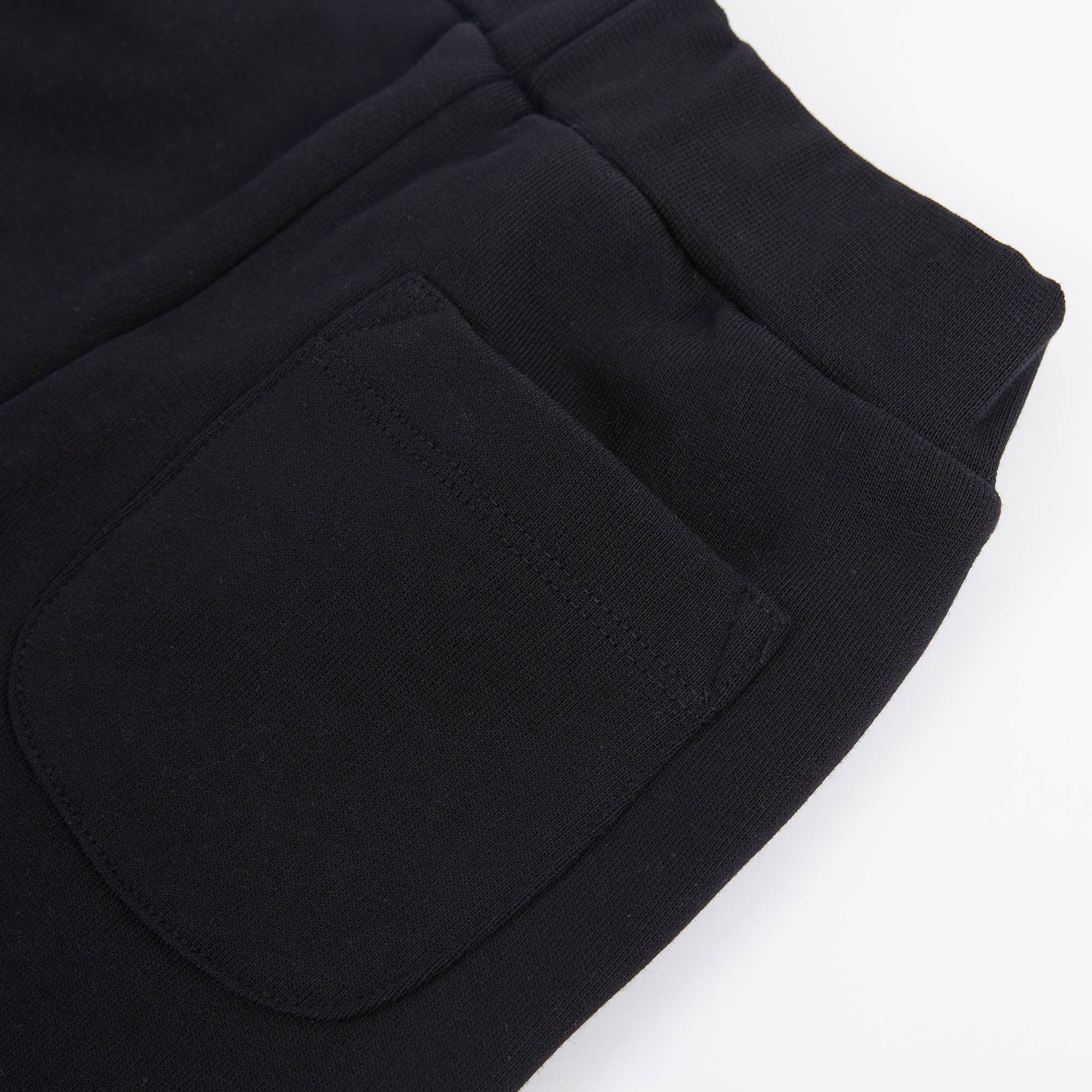 Boys & Girls Black Logo Cotton Trousers