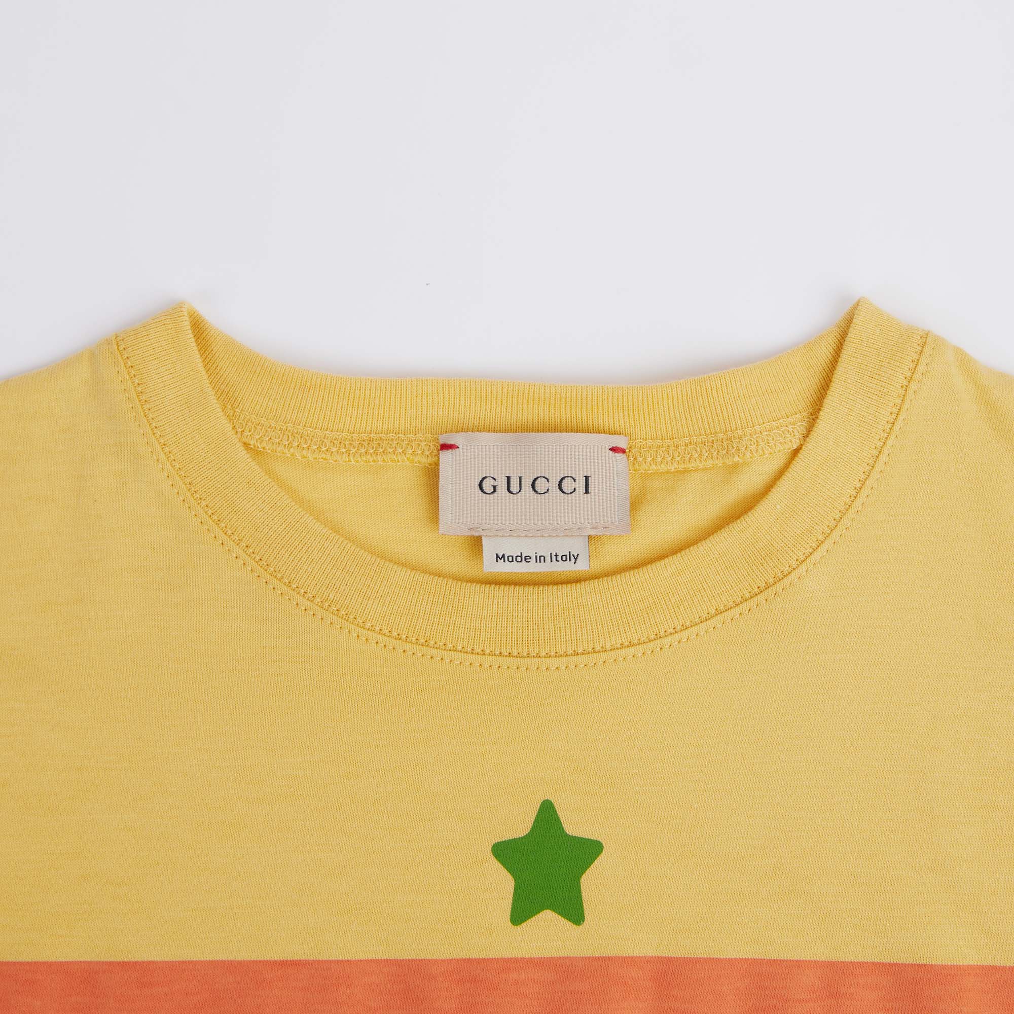 Boys & Girls Yellow Logo Cotton T-Shirt