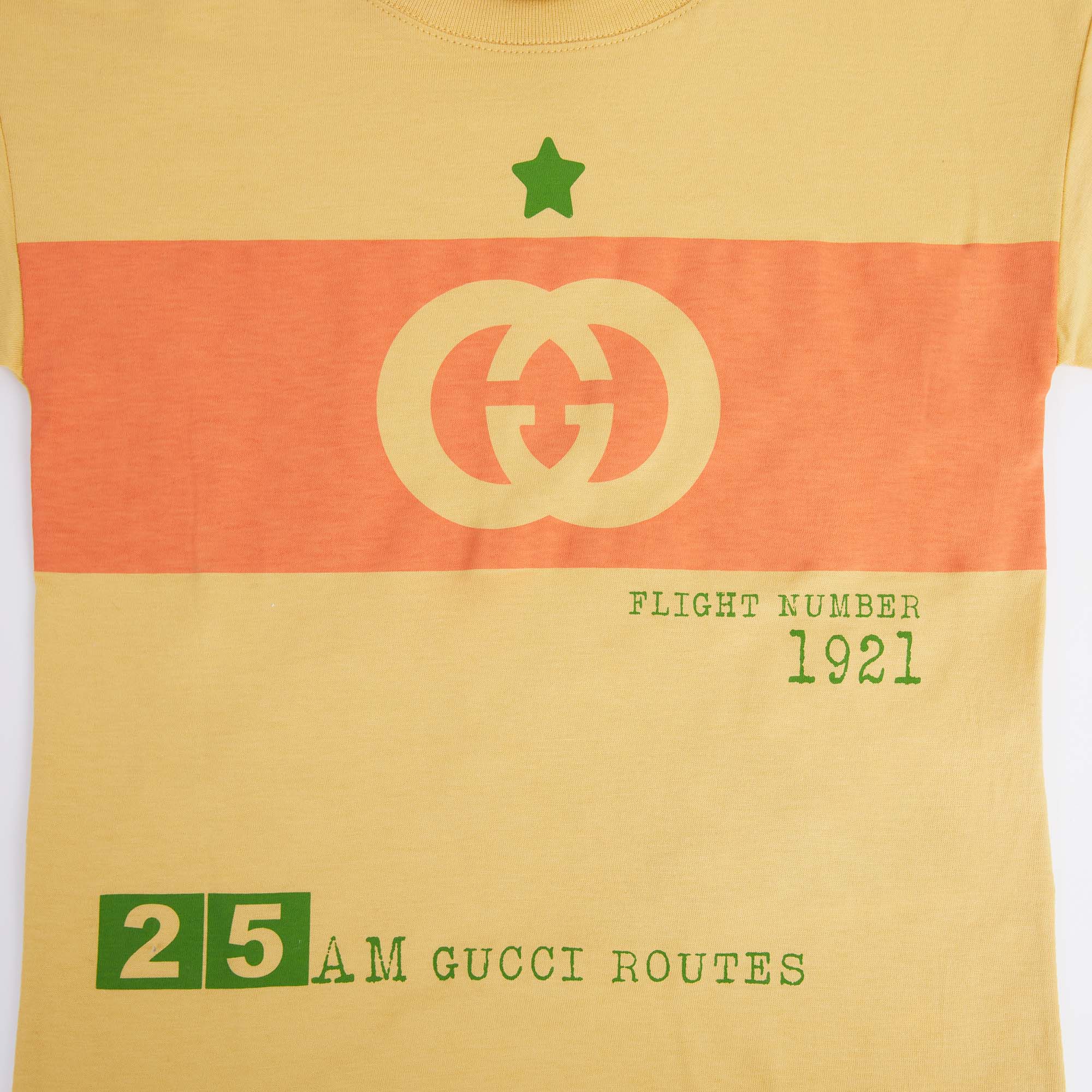 Boys & Girls Yellow Logo Cotton T-Shirt