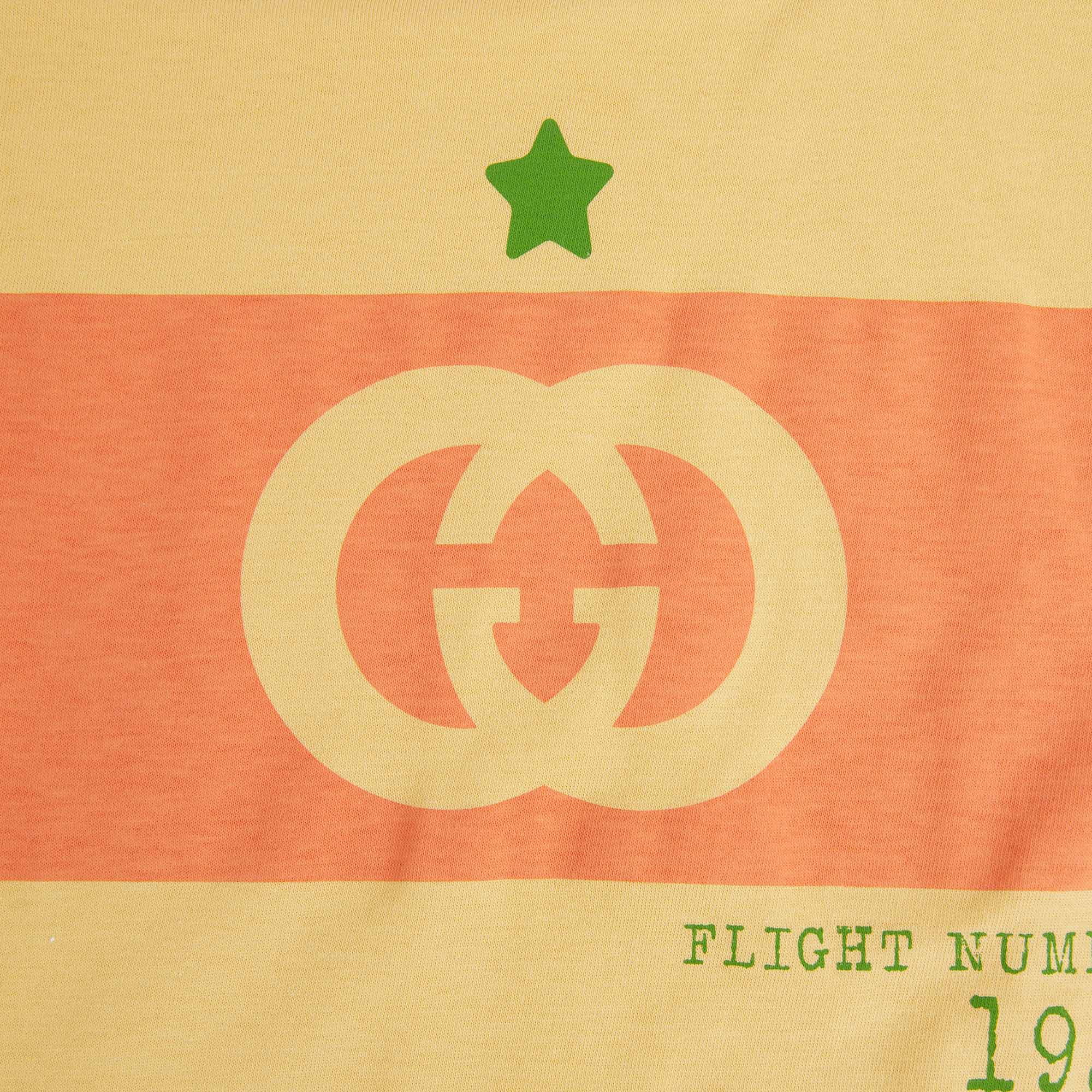 Boys & Girls Yellow Logo Cotton T-Shirt