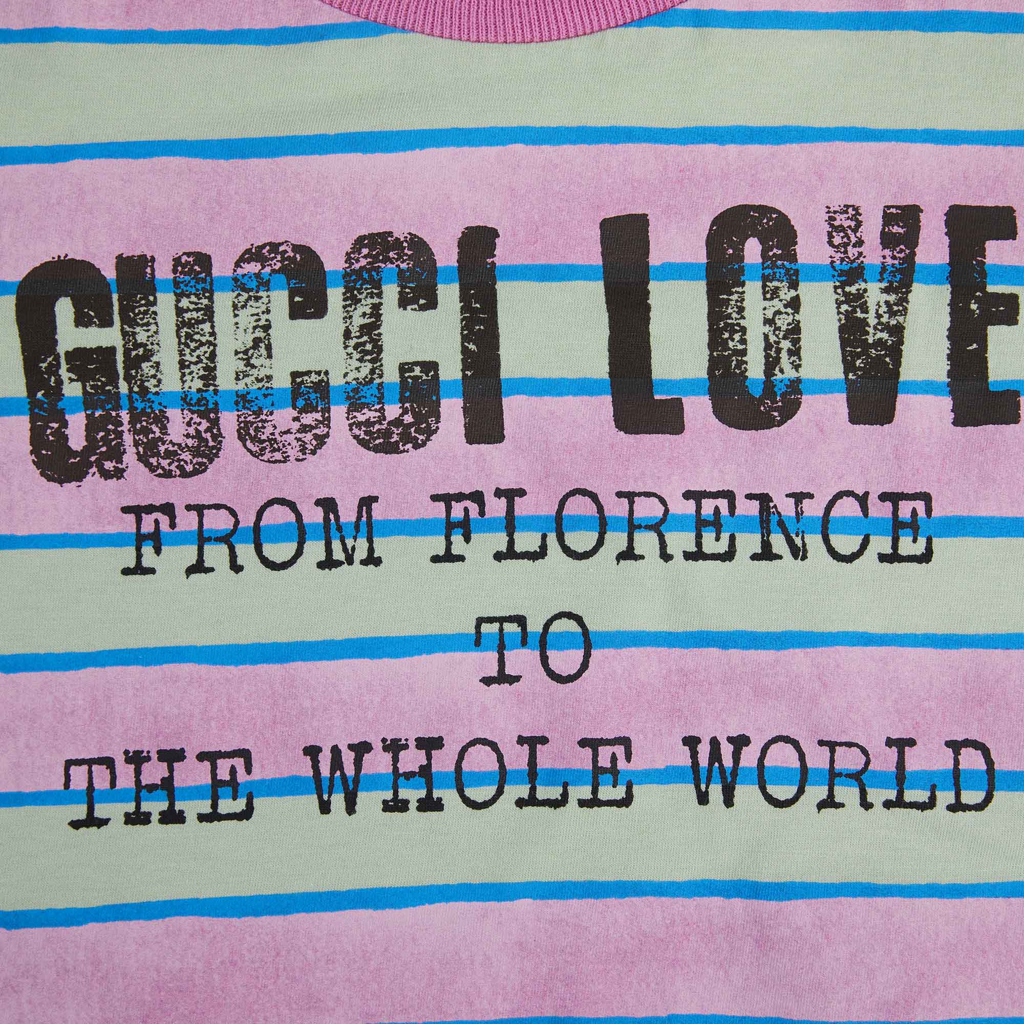 Boys & Girls Green Stripes Cotton T-Shirt