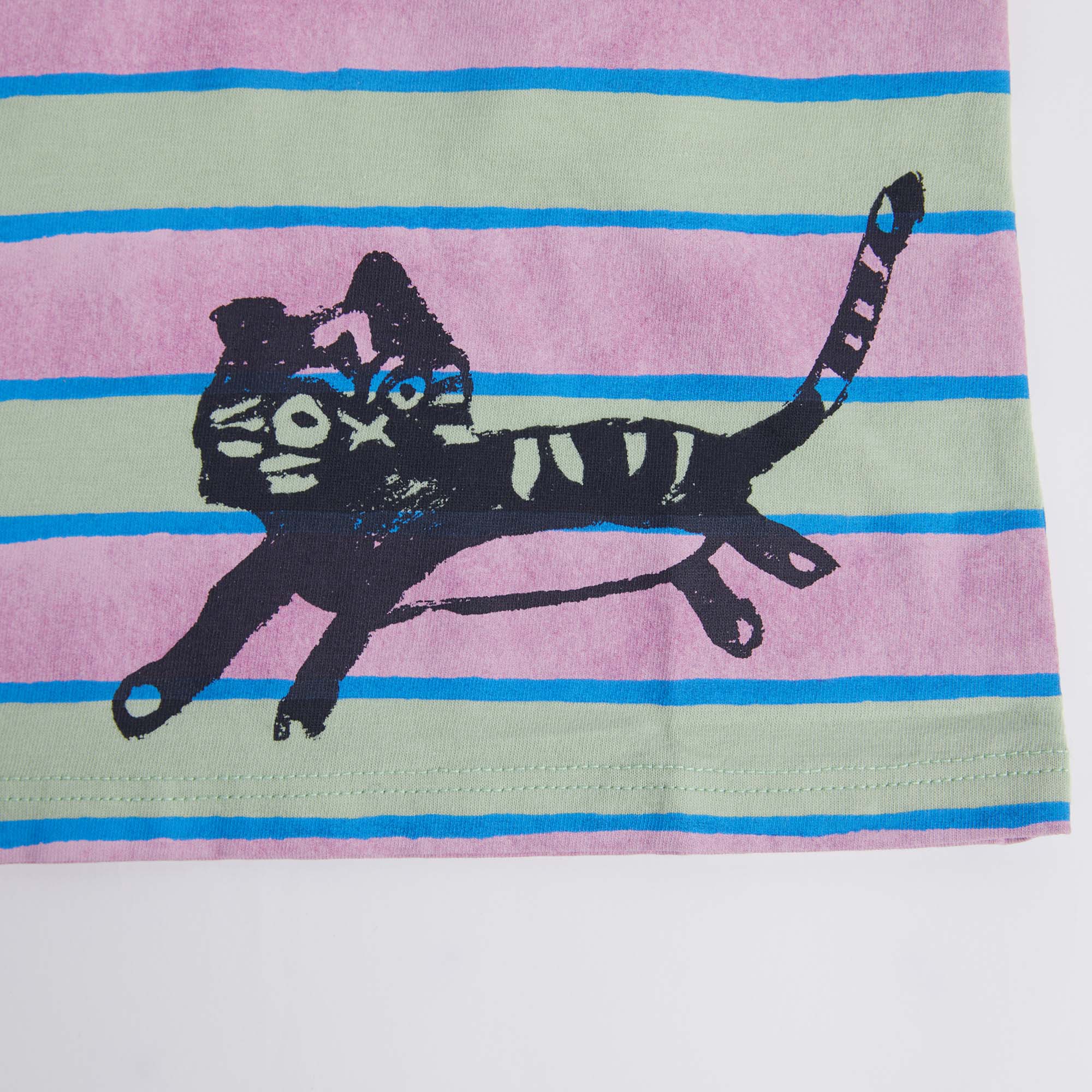 Boys & Girls Green Stripes Cotton T-Shirt