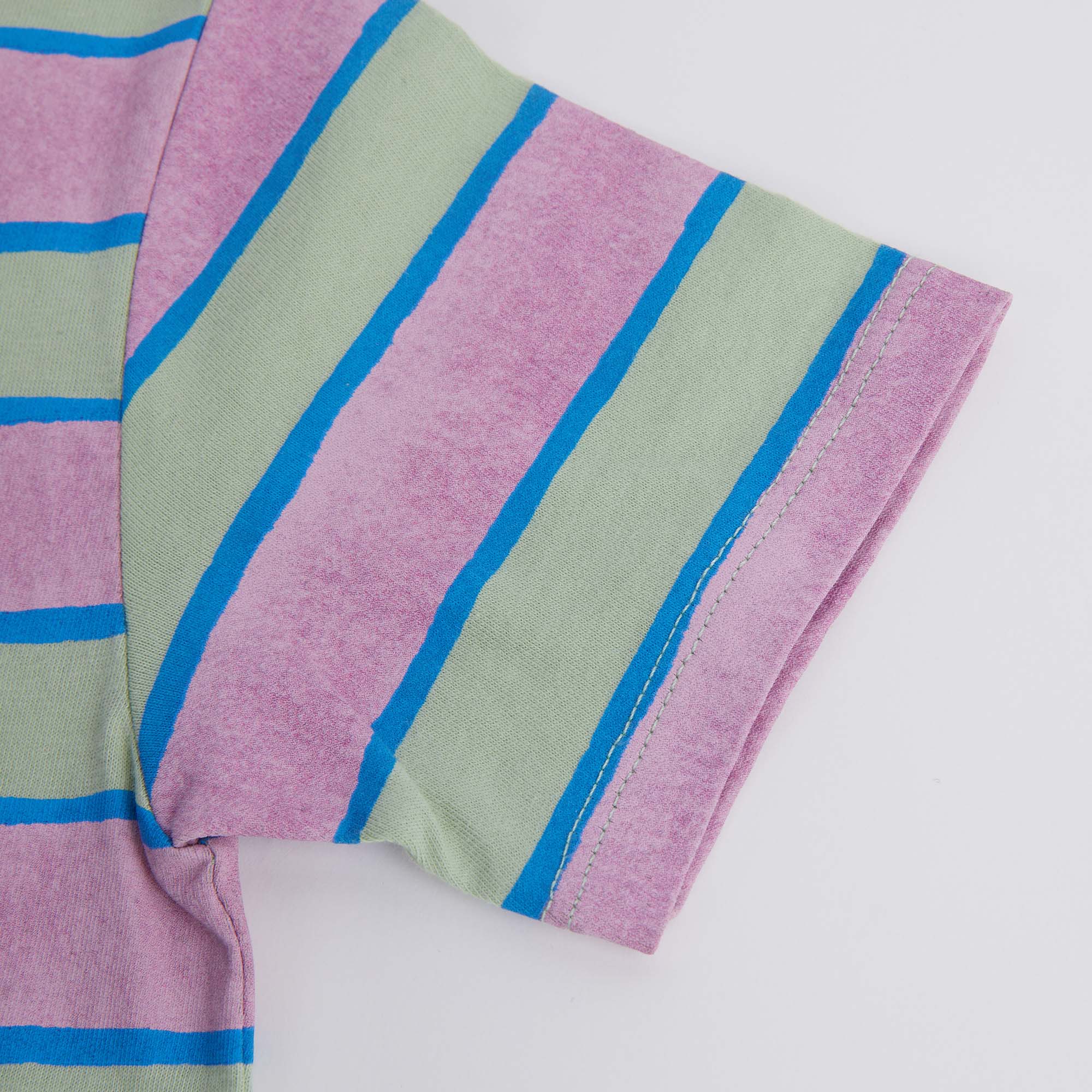 Boys & Girls Green Stripes Cotton T-Shirt