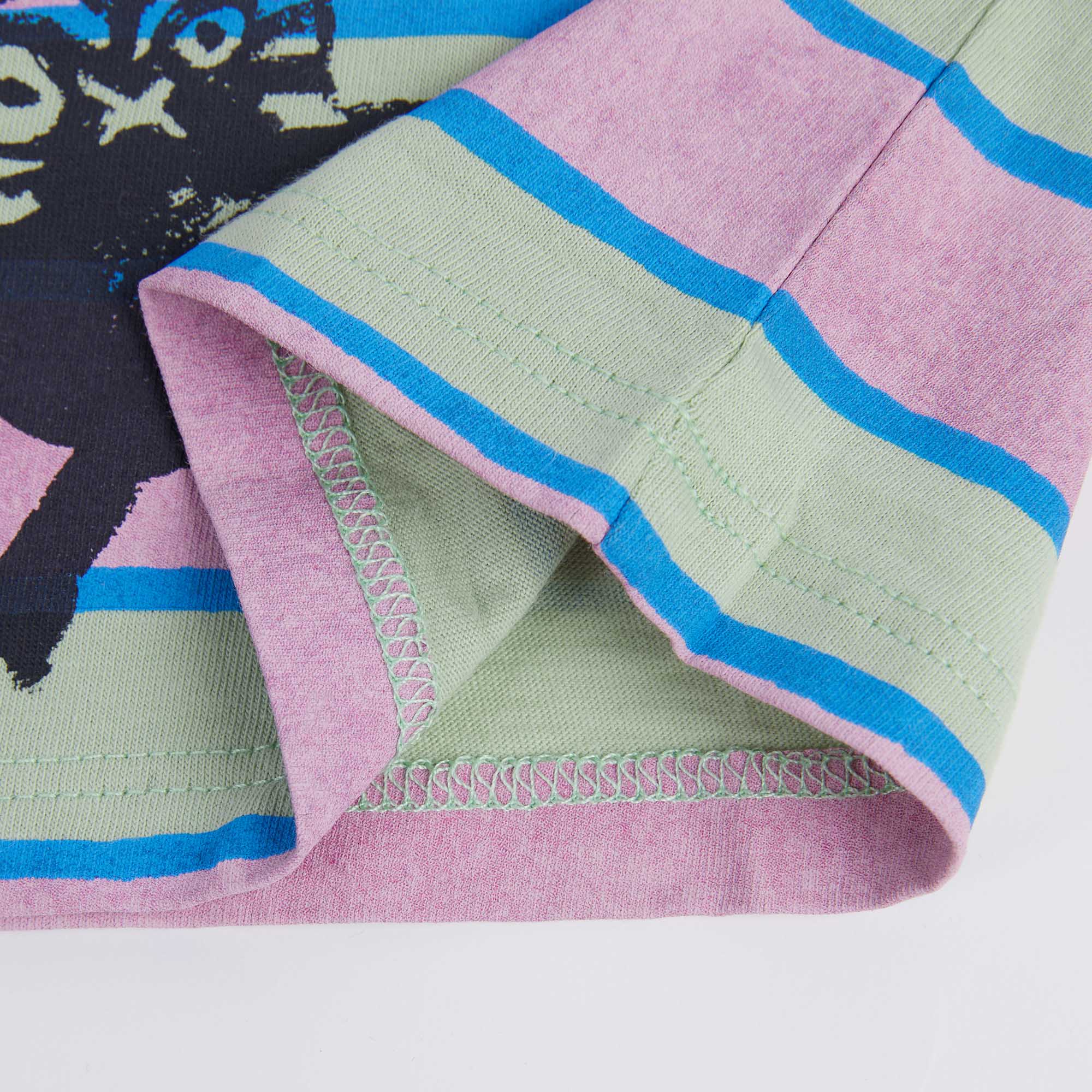 Boys & Girls Green Stripes Cotton T-Shirt