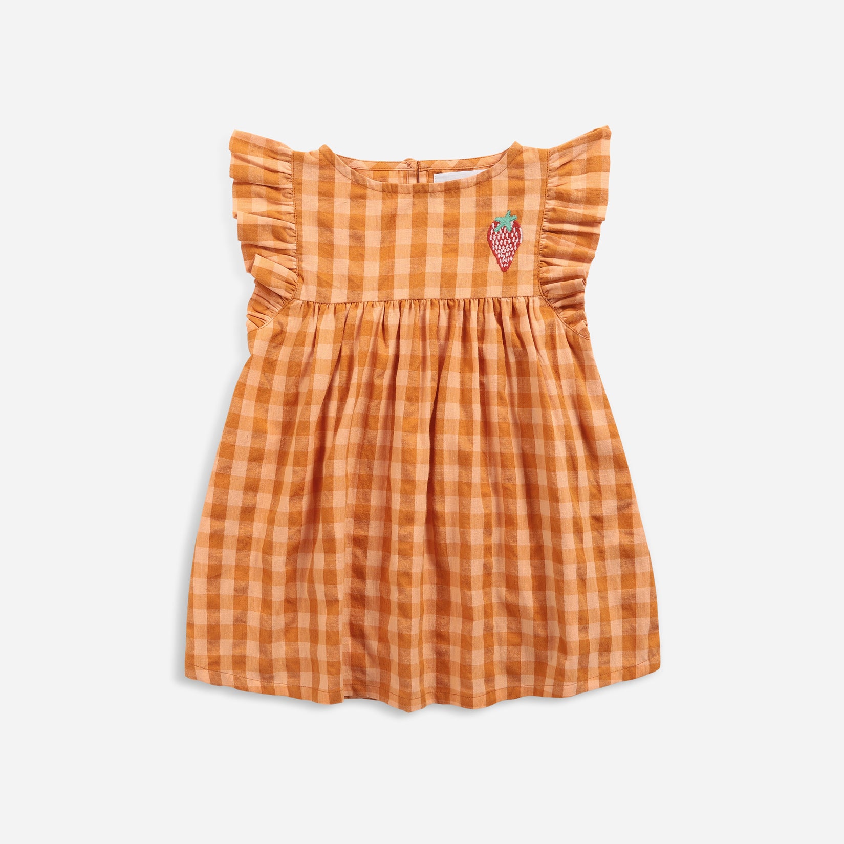 Baby Girls Yellow Check Cotton Dress