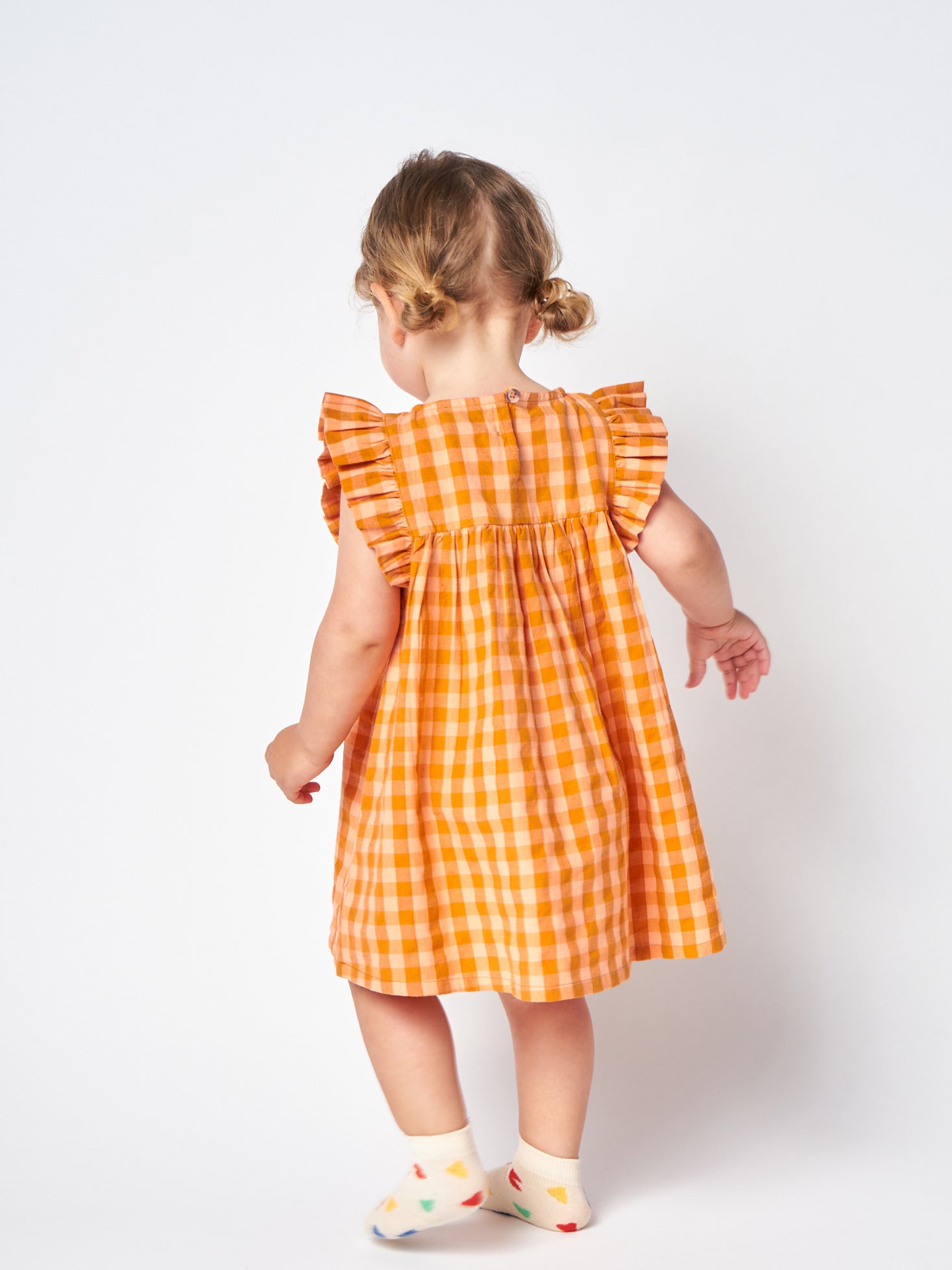 Baby Girls Yellow Check Cotton Dress